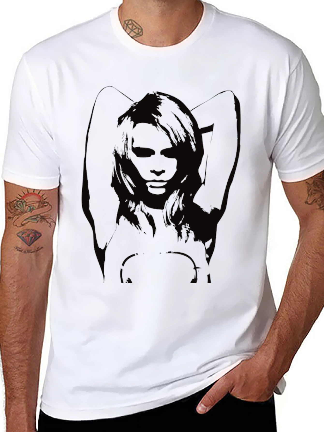 Graphic Print Black T-Shirt