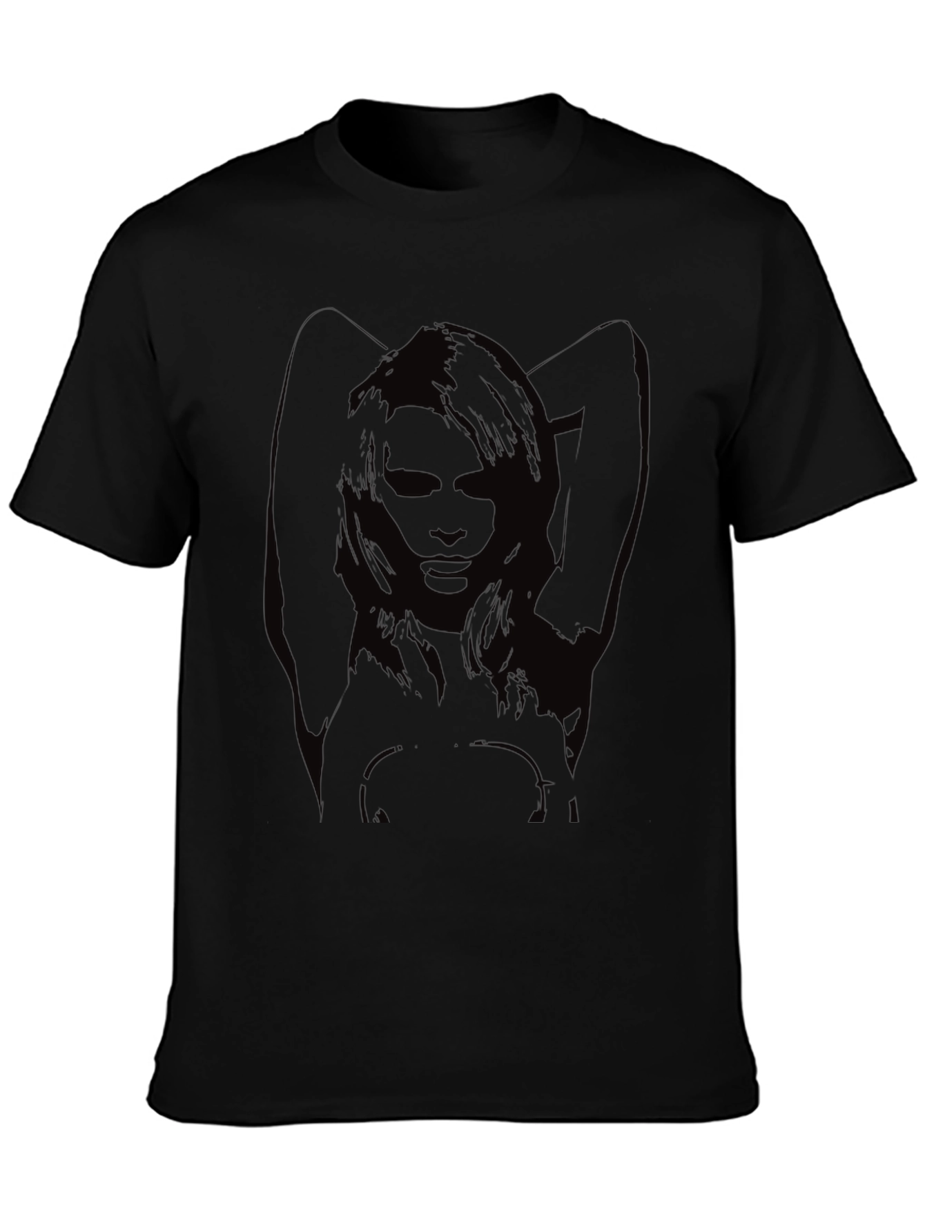 Graphic Print Black T-Shirt