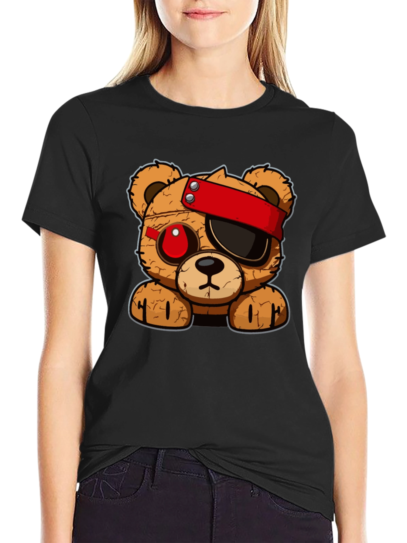 Edgy Teddy Bear Graphic Tee
