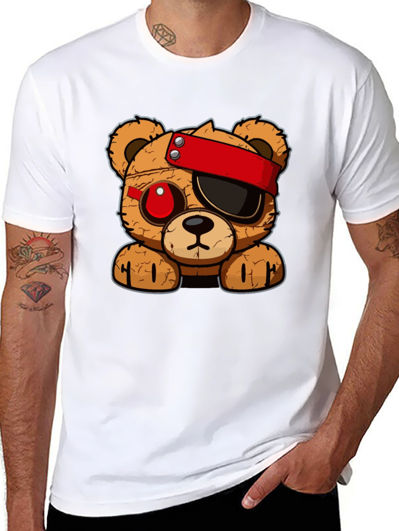Edgy Teddy Bear Graphic Tee