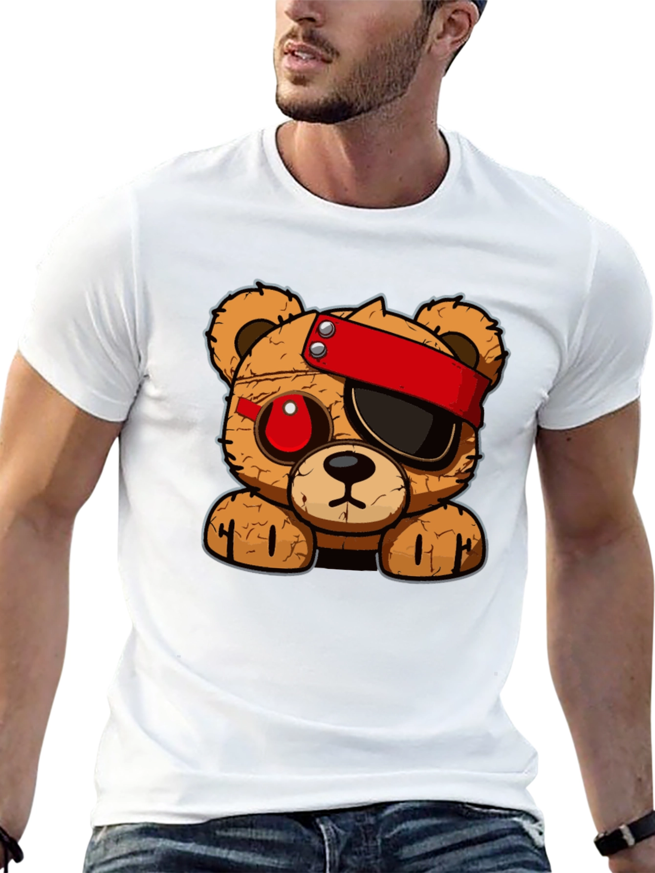 Edgy Teddy Bear Graphic Tee