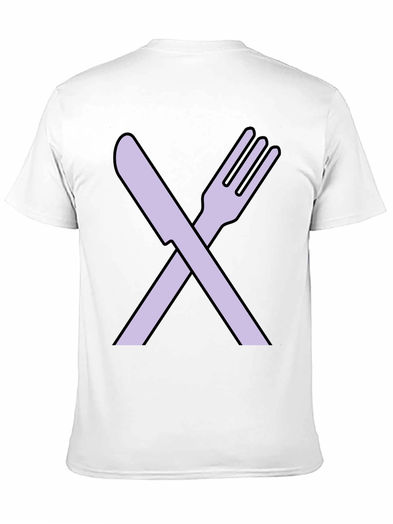 Fork and Knife Graphic Tee - Black