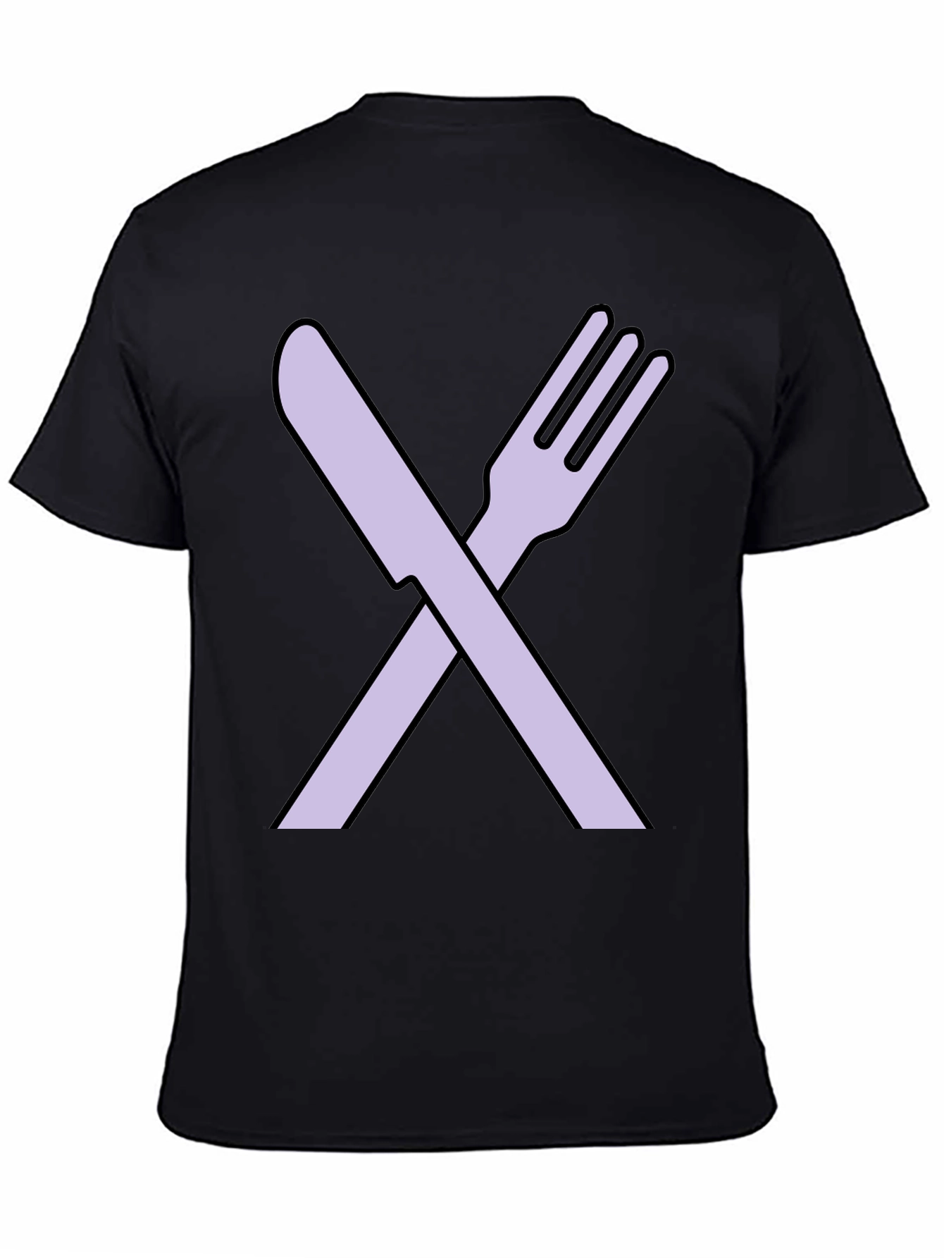 Fork and Knife Graphic Tee - Black