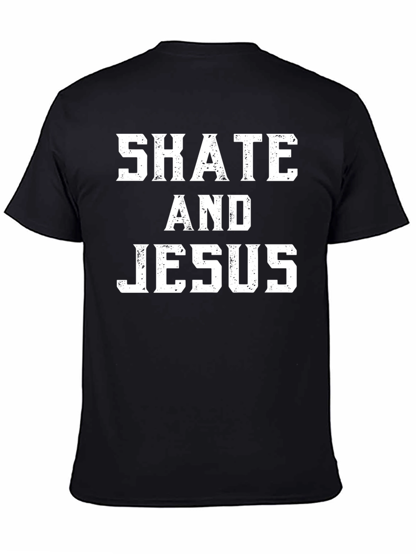 Skate and Jesus Black Graphic Tee