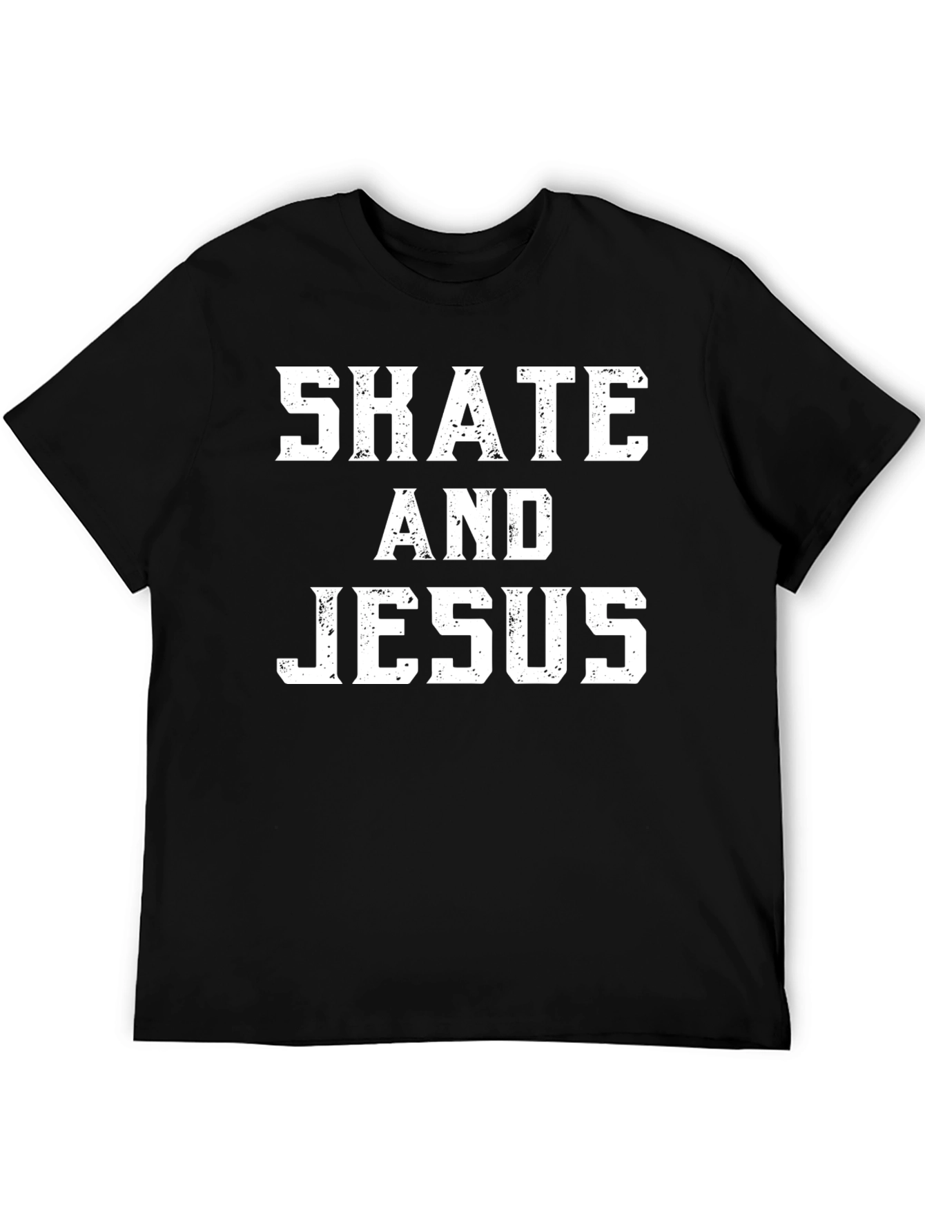 Skate and Jesus Black Graphic Tee