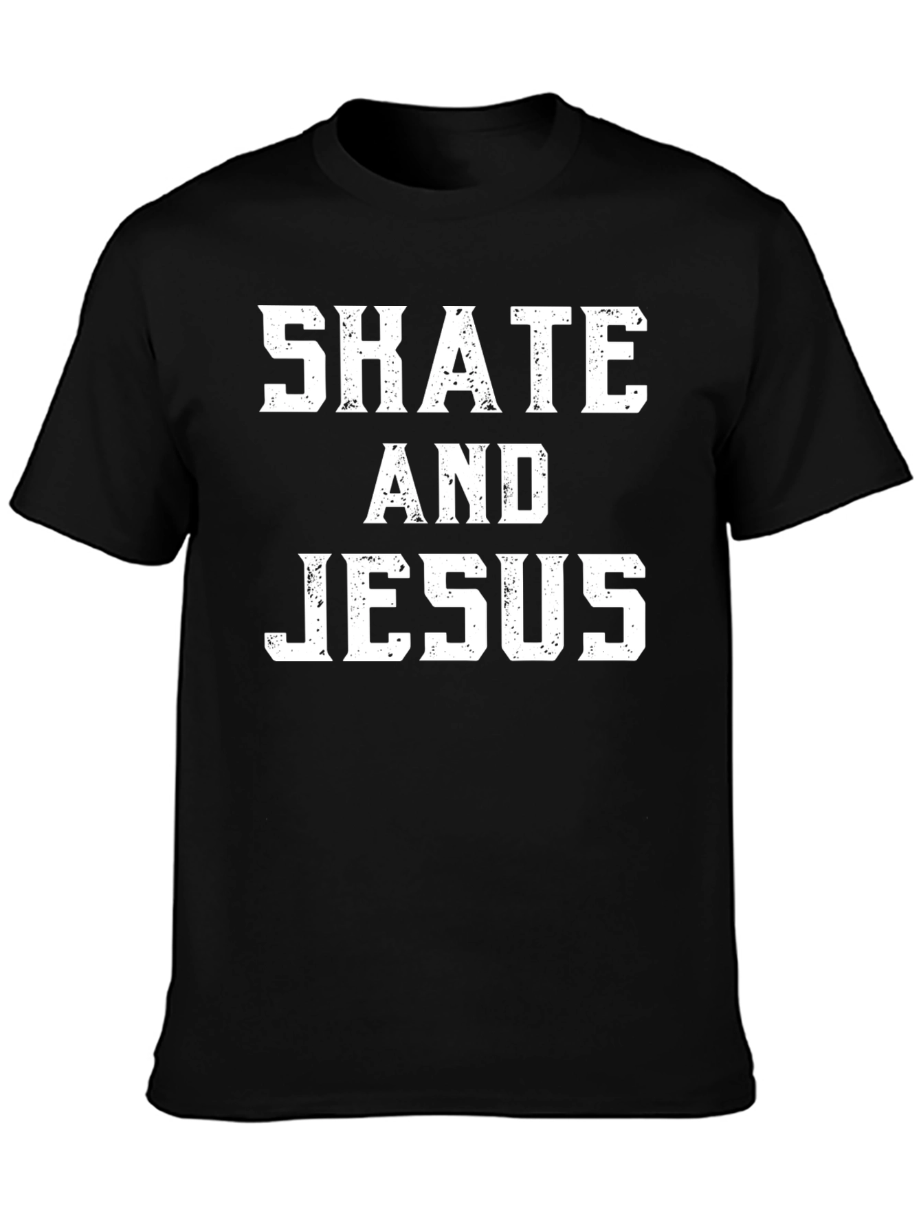 Skate and Jesus Black Graphic Tee