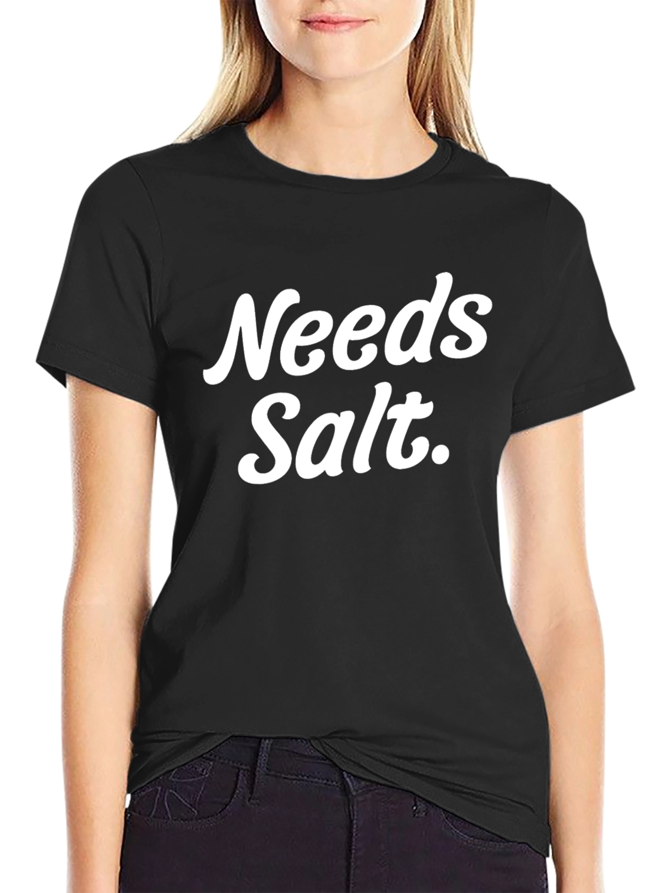 Needs Salt Black Graphic T-Shirt
