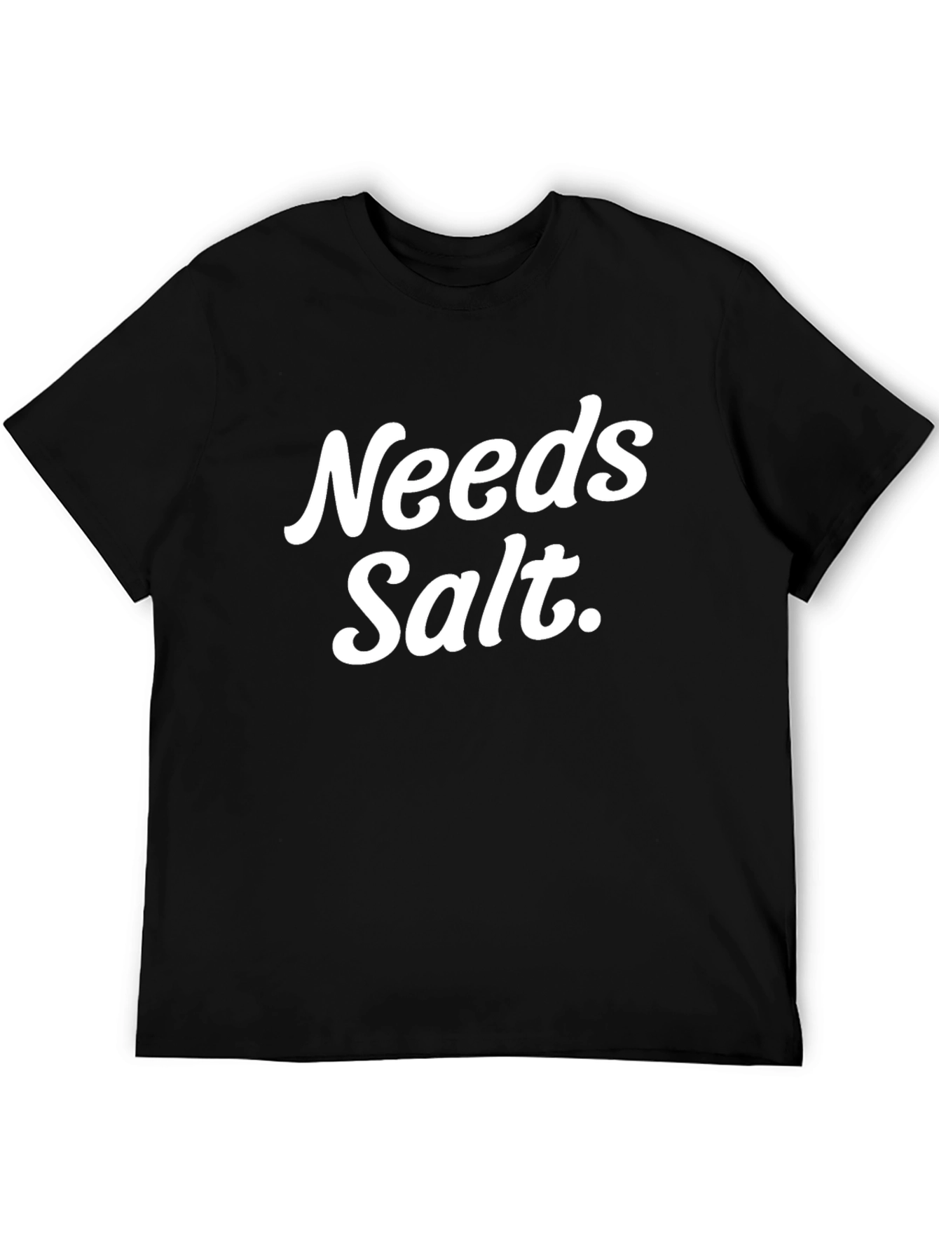 Needs Salt Black Graphic T-Shirt