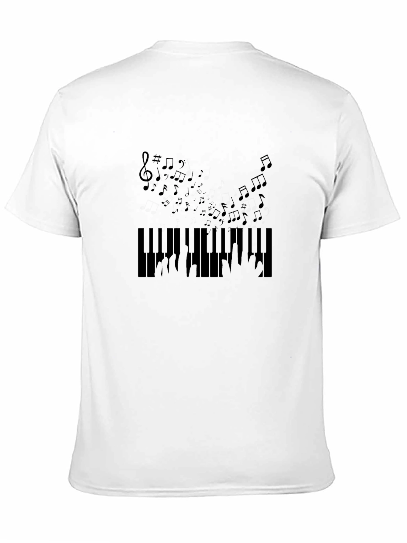 Musical Piano Keys Graphic Tee - Black