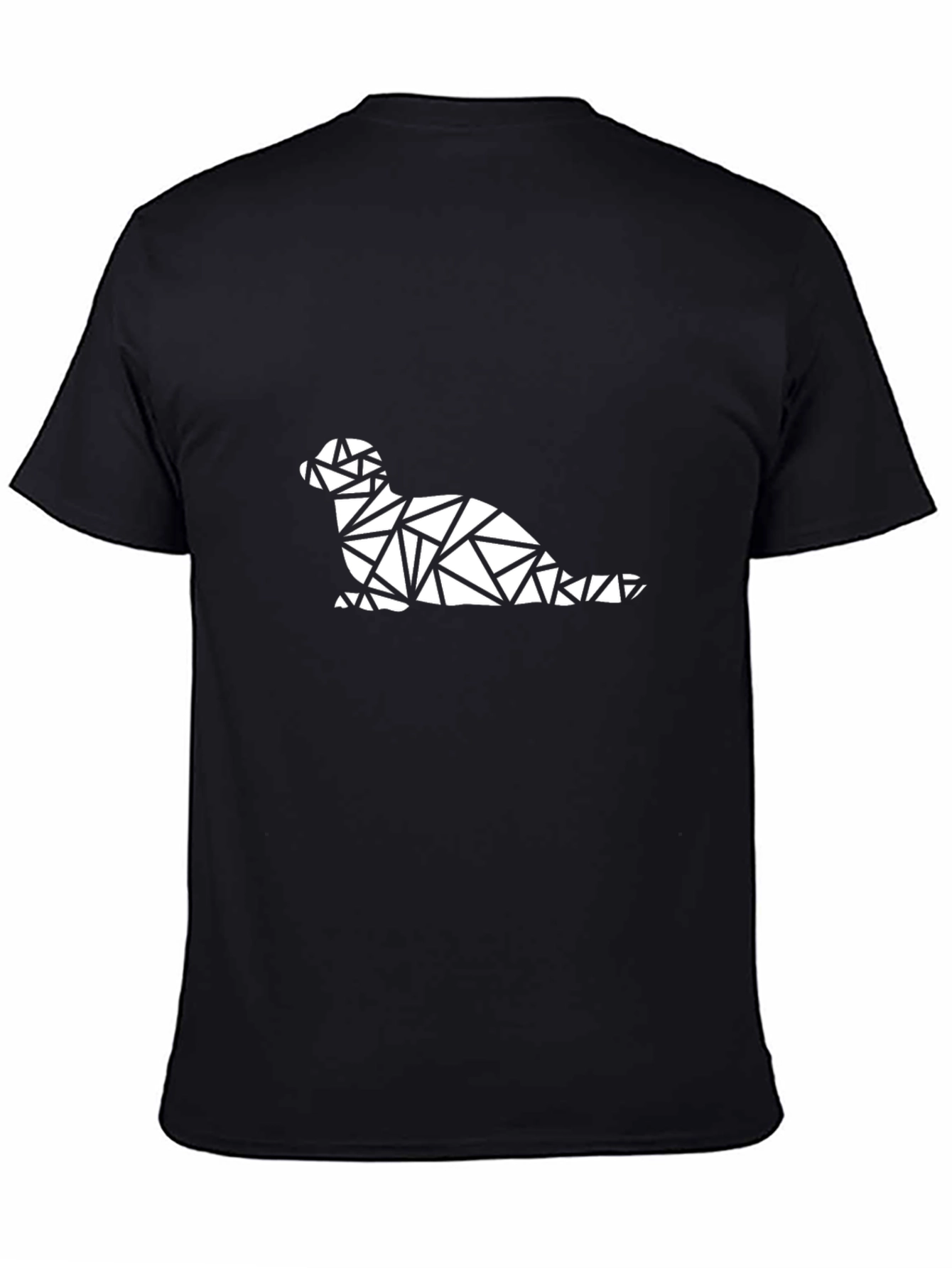 Geometric Seal Graphic Tee - Black