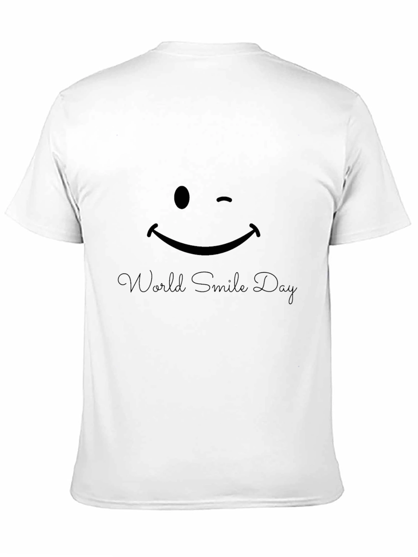 World Smile Day Wink Emoji Black T-Shirt