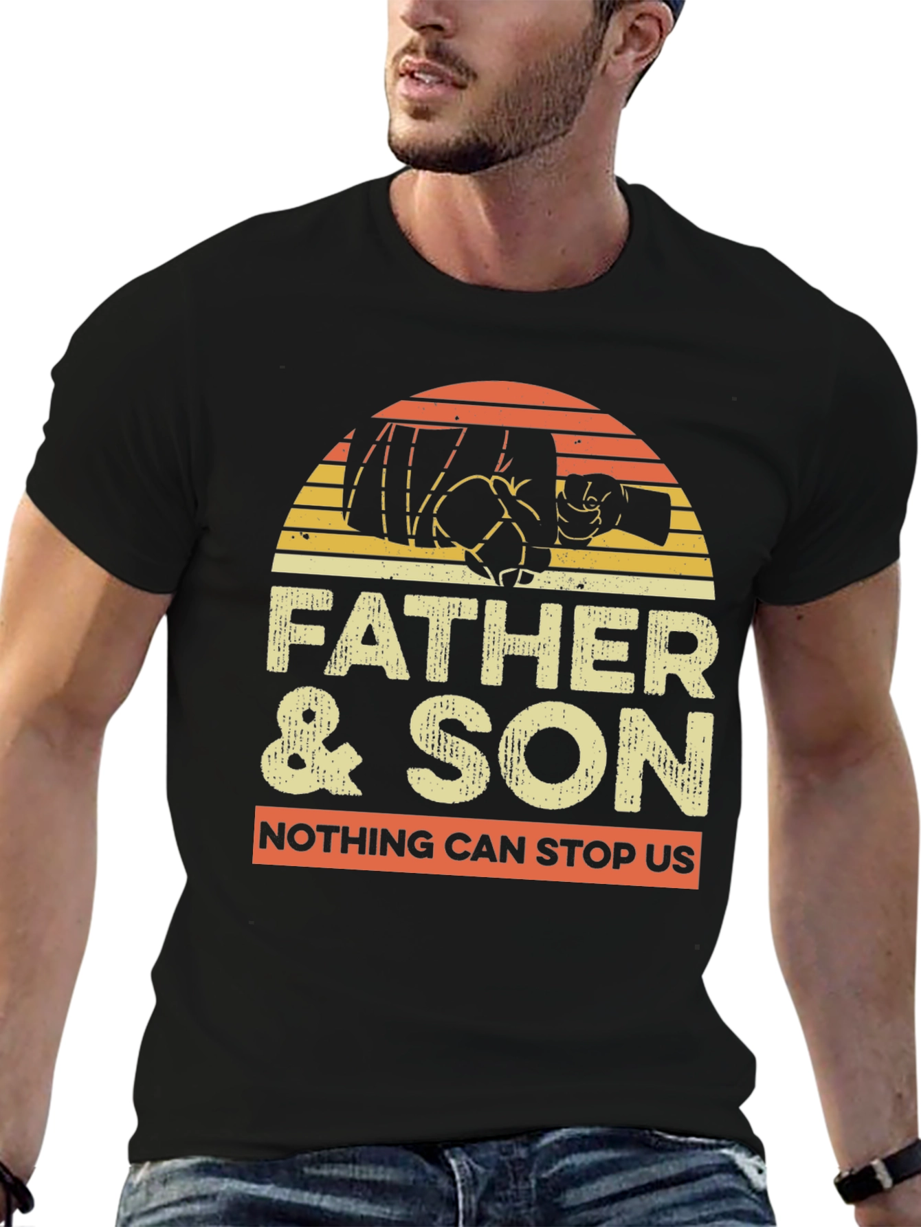 Father & Son Matching Fist Bump Graphic Tee