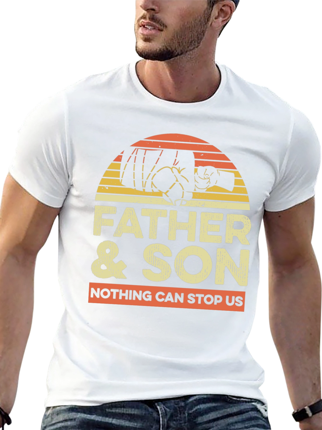 Father & Son Matching Fist Bump Graphic Tee