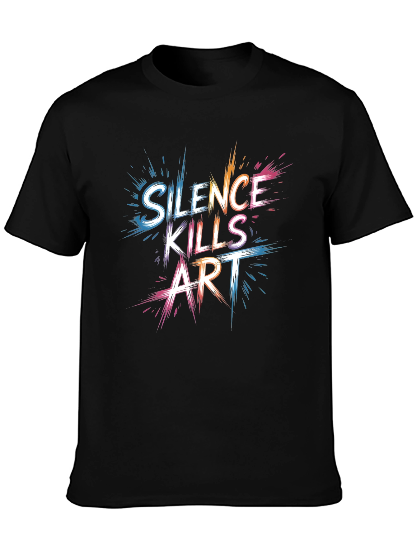 Silence Kills Art Graphic T-Shirt