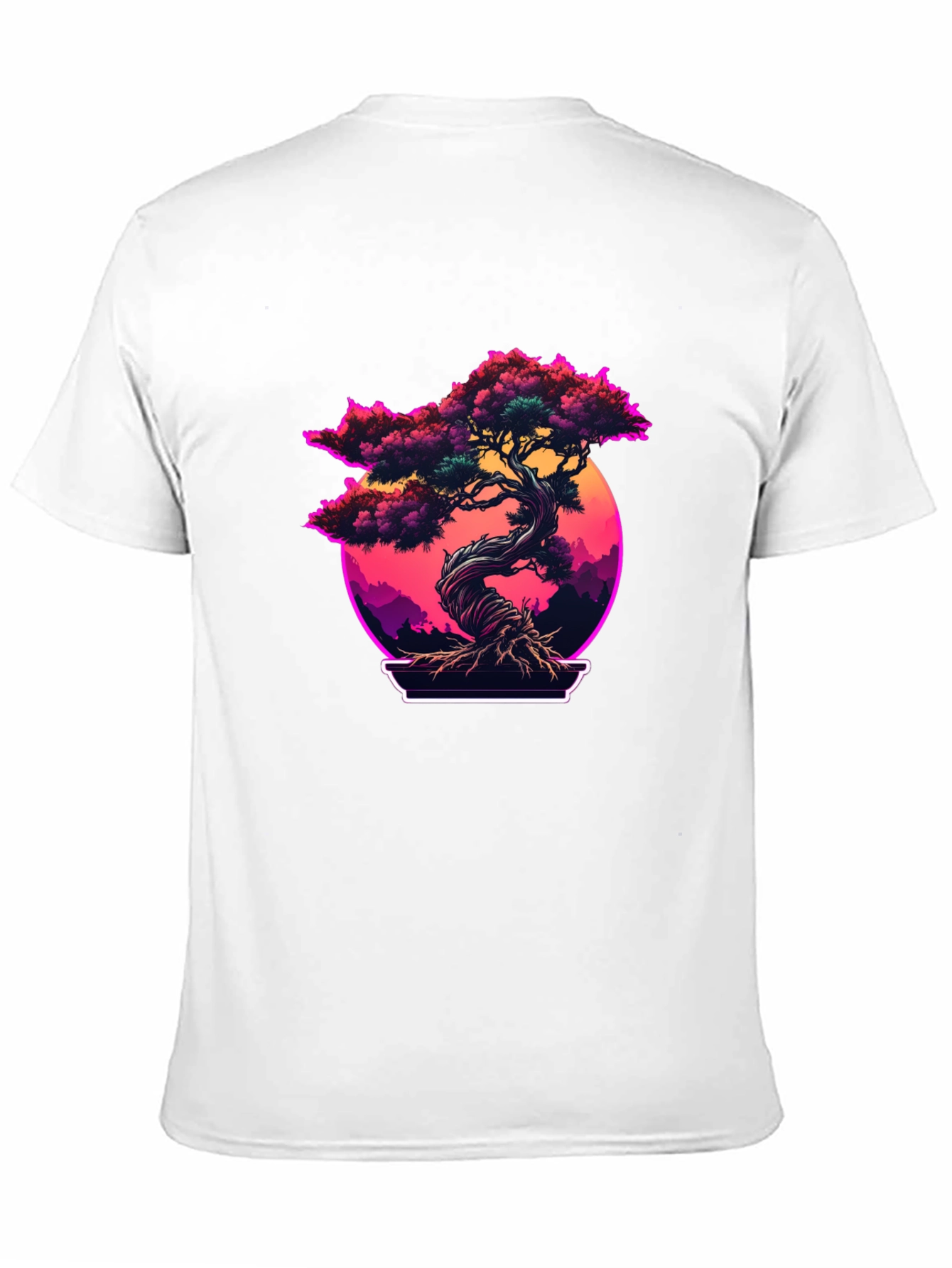 Retro Bonsai Tree Graphic T-Shirt