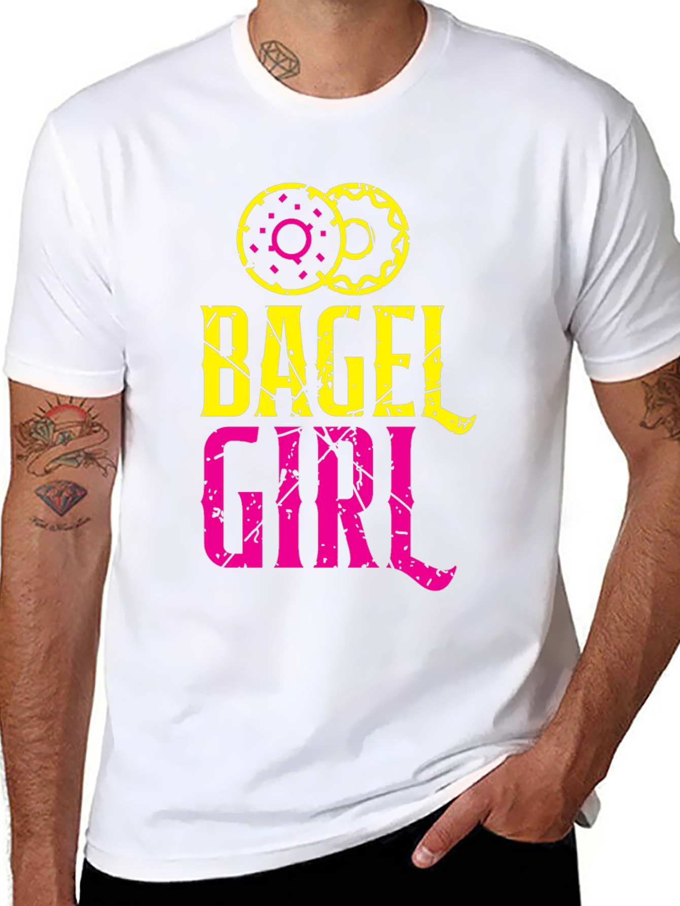 Bagel Girl Graphic Tee - Trendy Casual Top