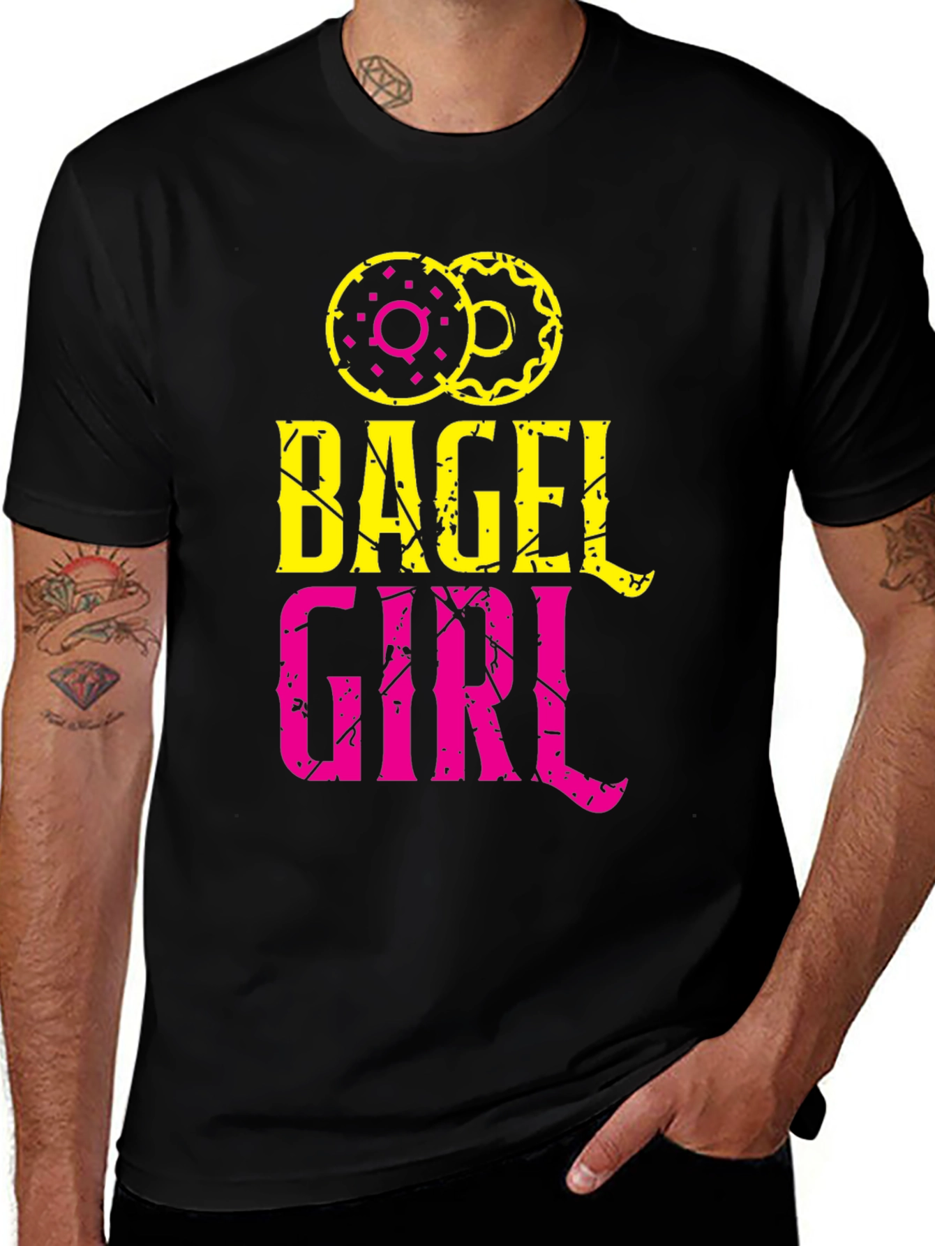 Bagel Girl Graphic Tee - Trendy Casual Top