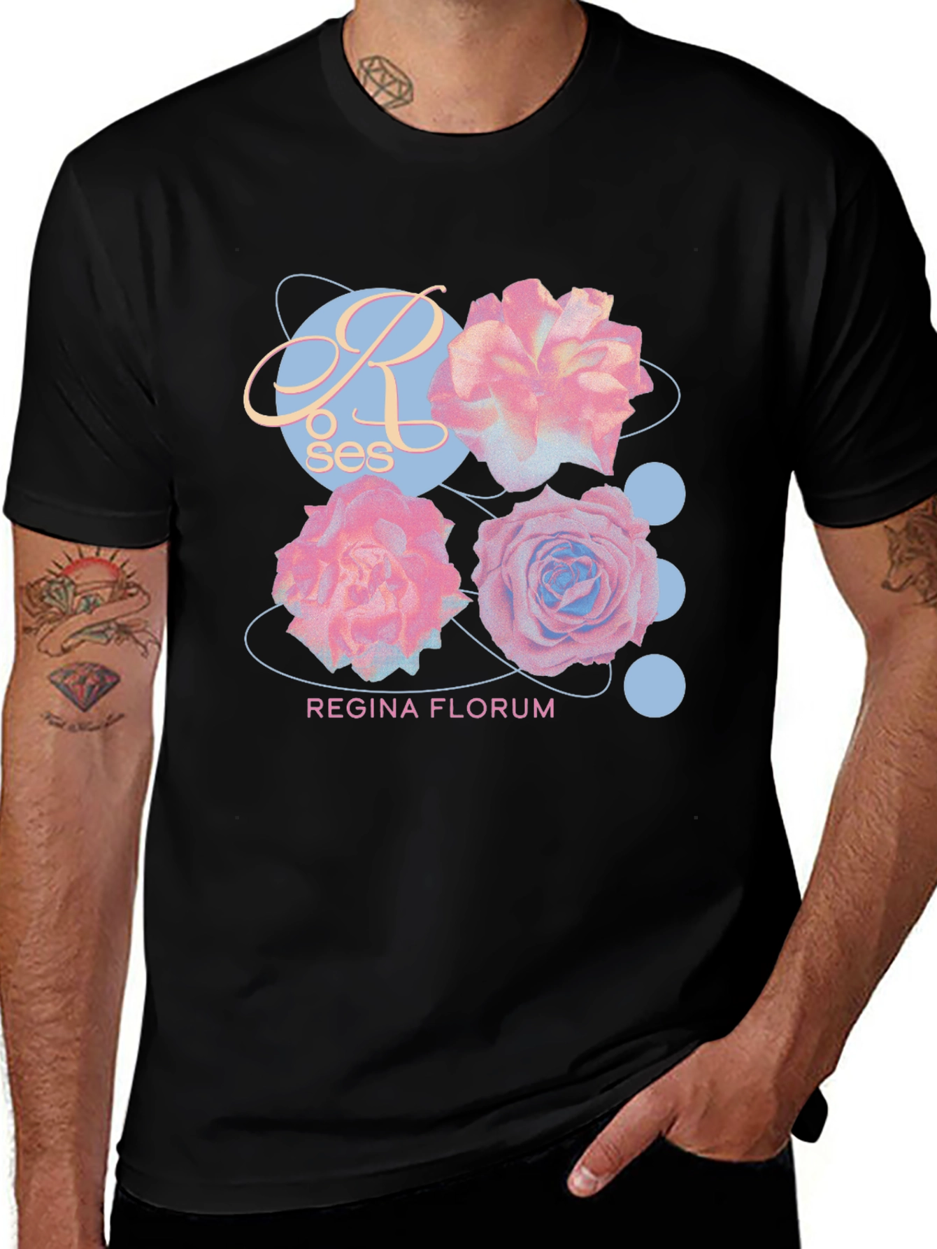 Roses Regina Florum Graphic T-Shirt