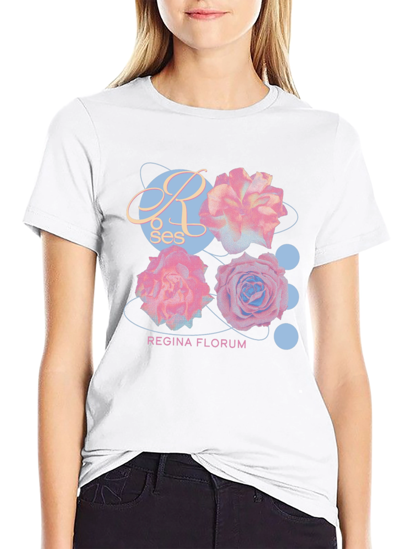 Roses Regina Florum Graphic T-Shirt