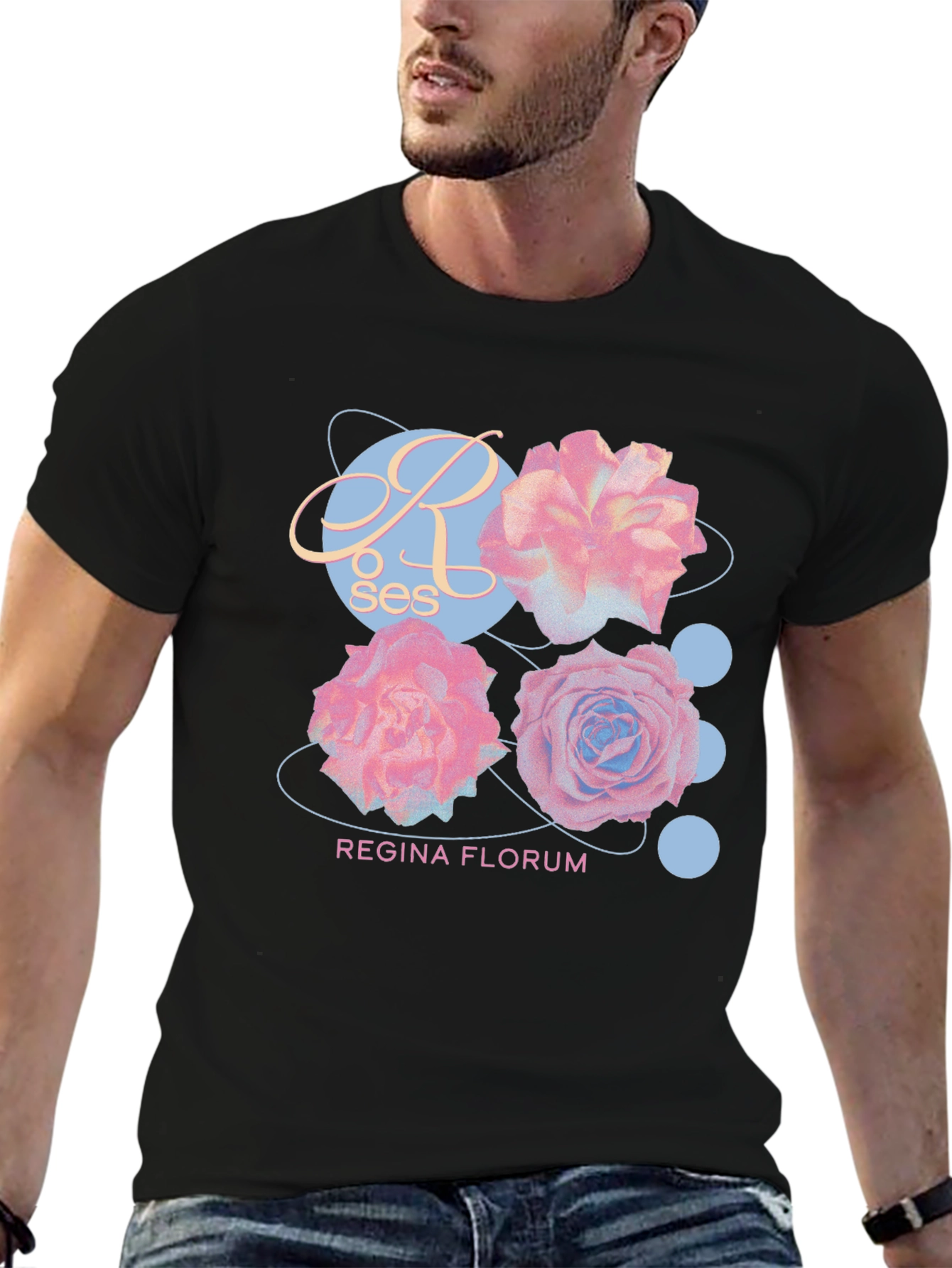 Roses Regina Florum Graphic T-Shirt