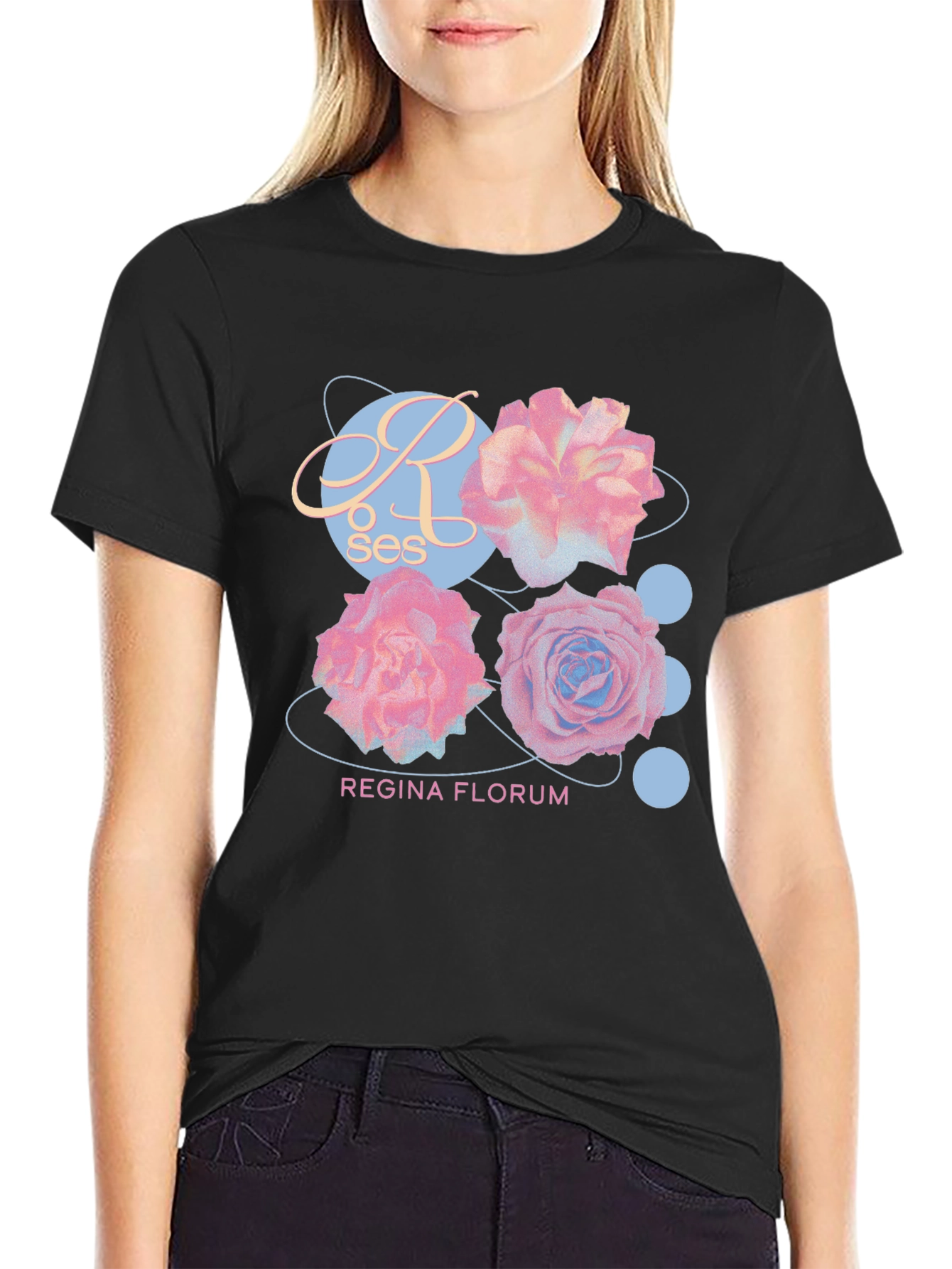 Roses Regina Florum Graphic T-Shirt