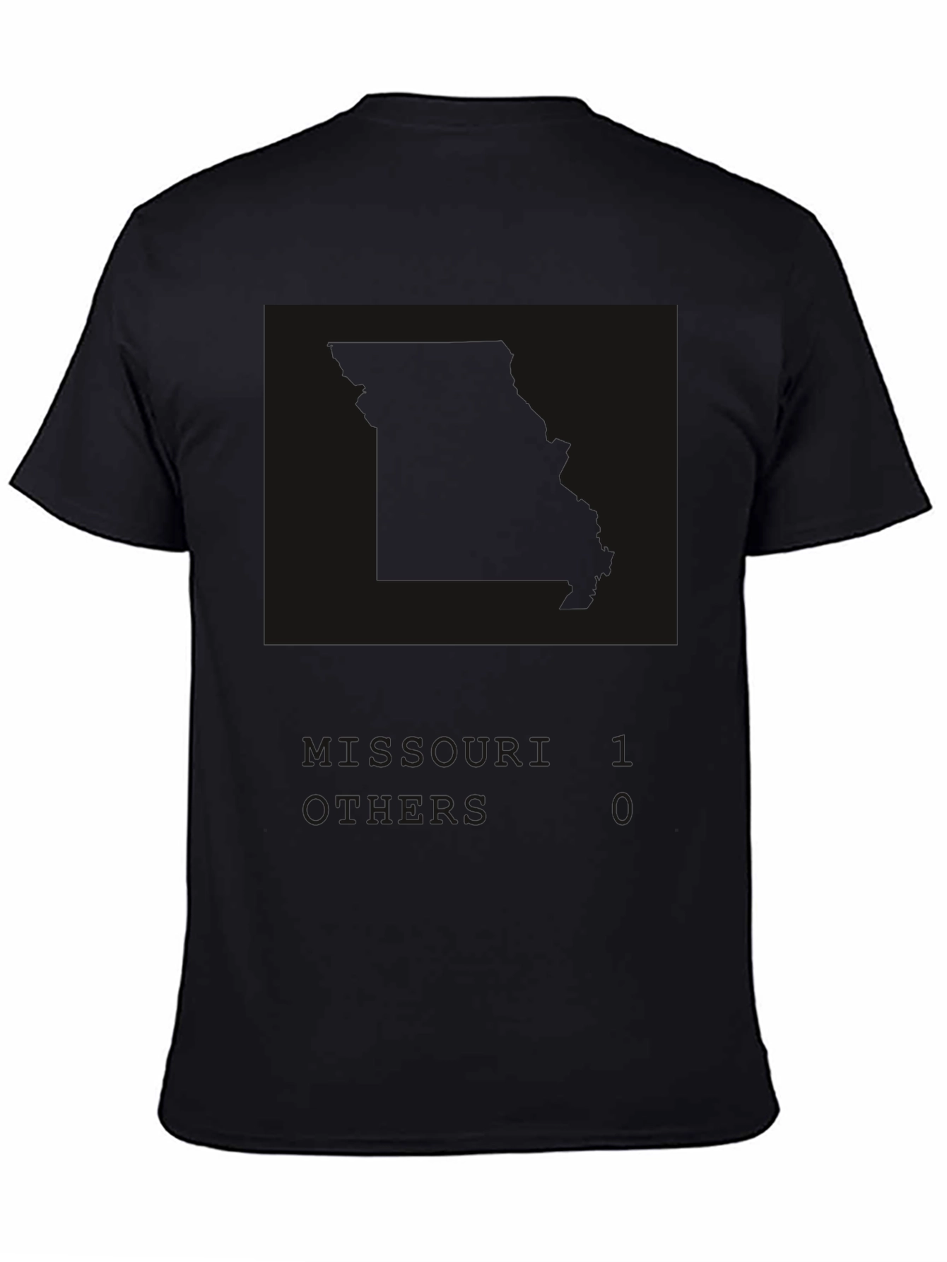 Mens Solid Black Graphic T-Shirt