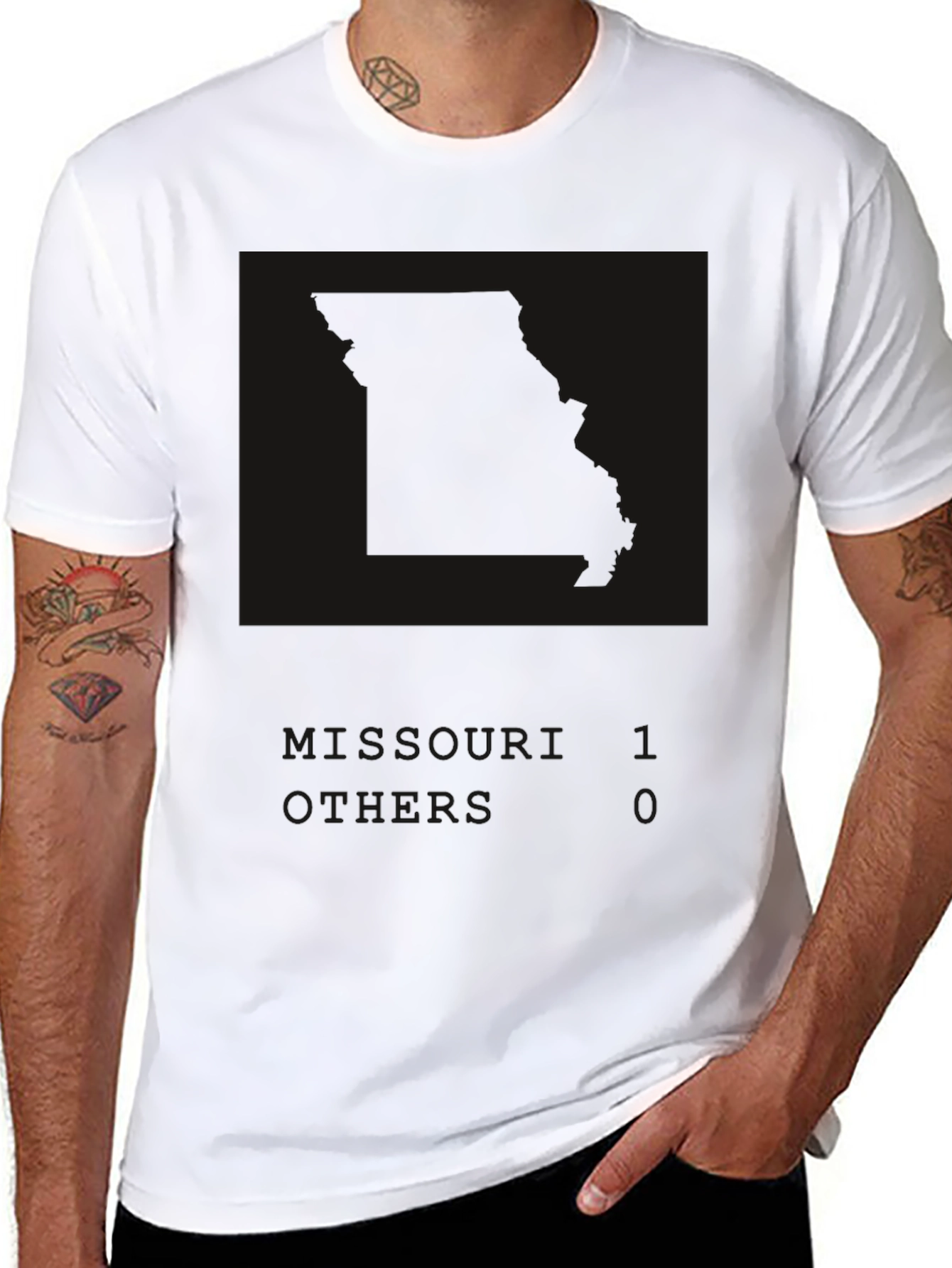 Mens Solid Black Graphic T-Shirt