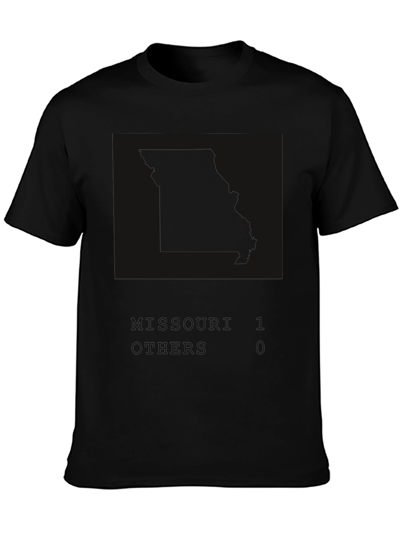Mens Solid Black Graphic T-Shirt