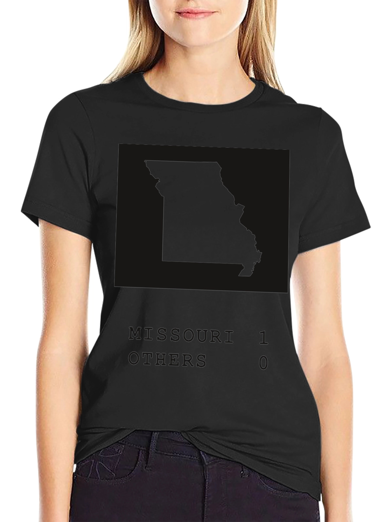 Mens Solid Black Graphic T-Shirt