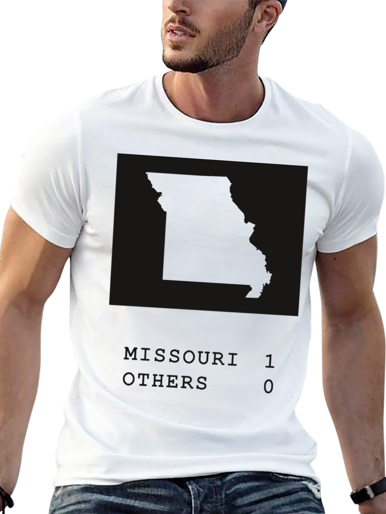 Mens Solid Black Graphic T-Shirt
