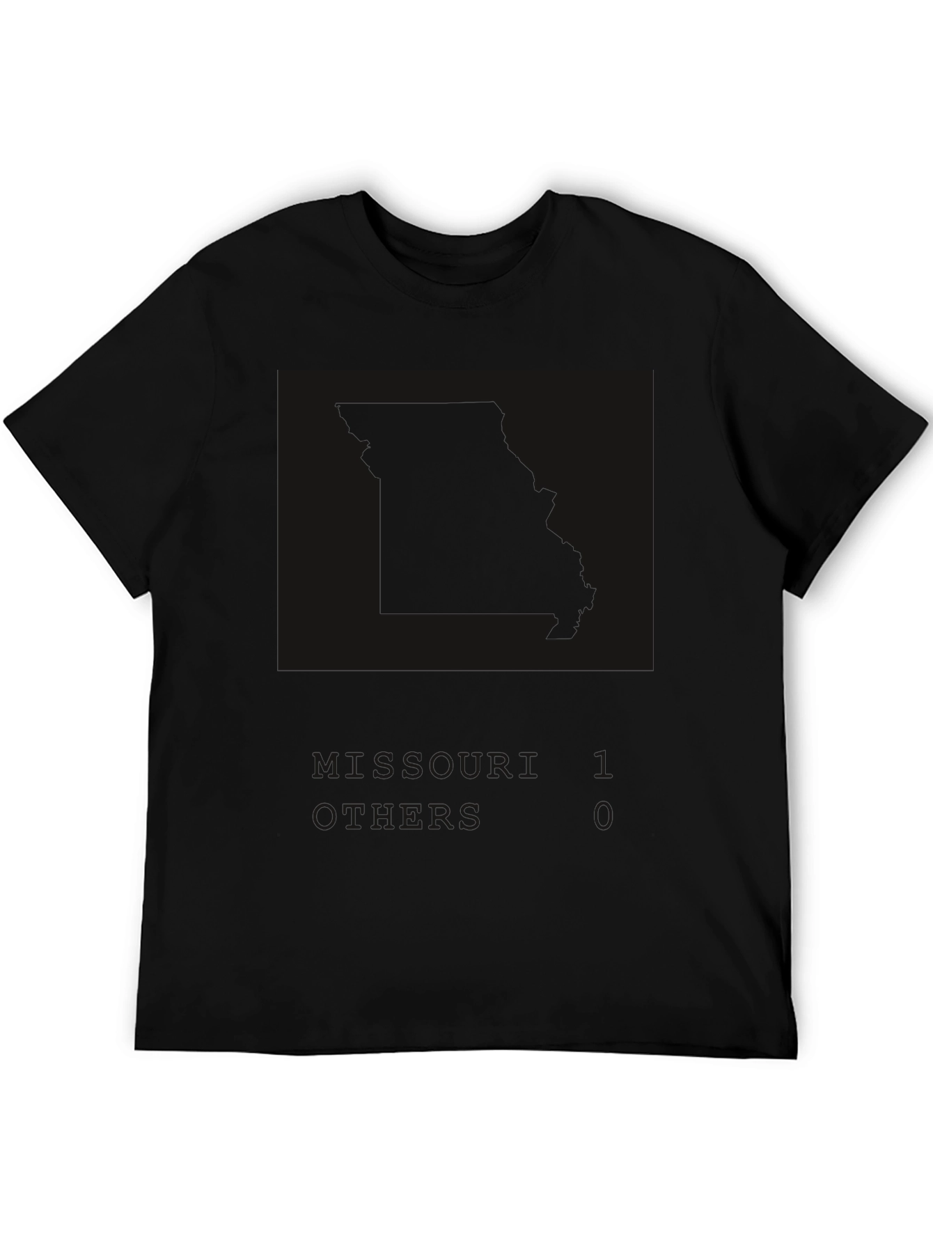Mens Solid Black Graphic T-Shirt