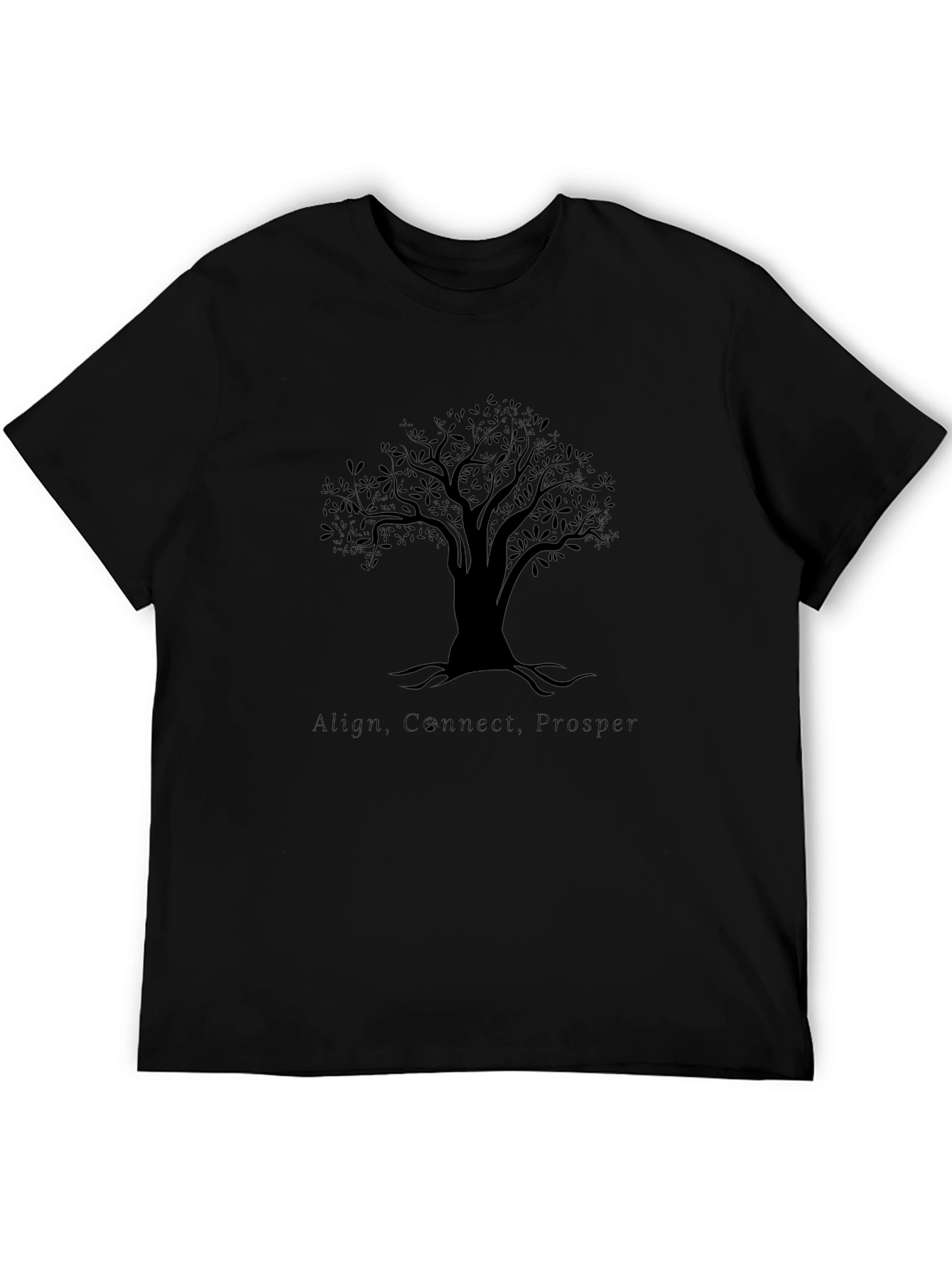 Tree of Life Mens Black Graphic T-Shirt