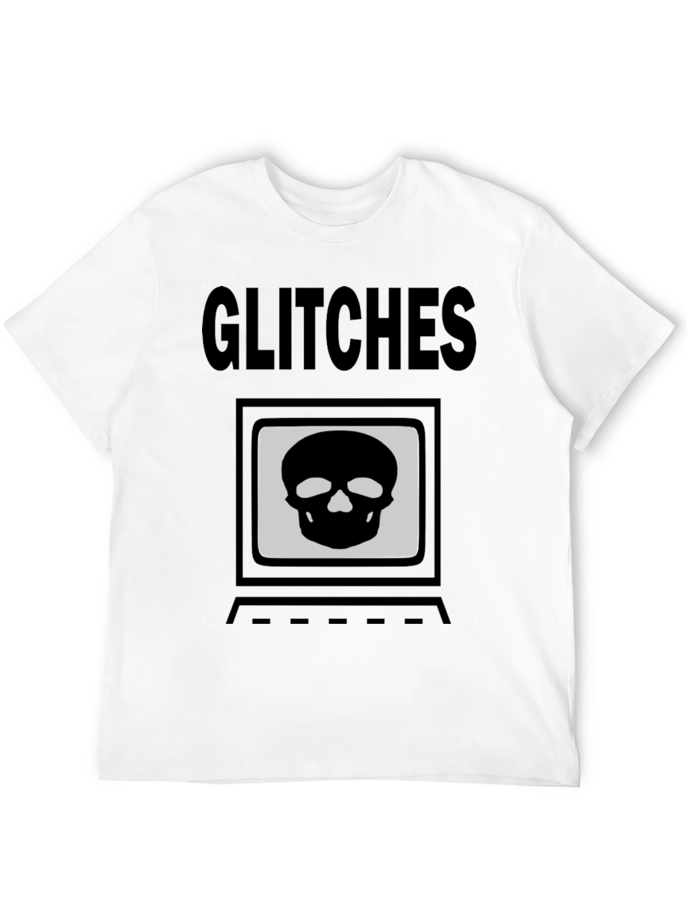 Glitch Skull T-Shirt - Hacker Style