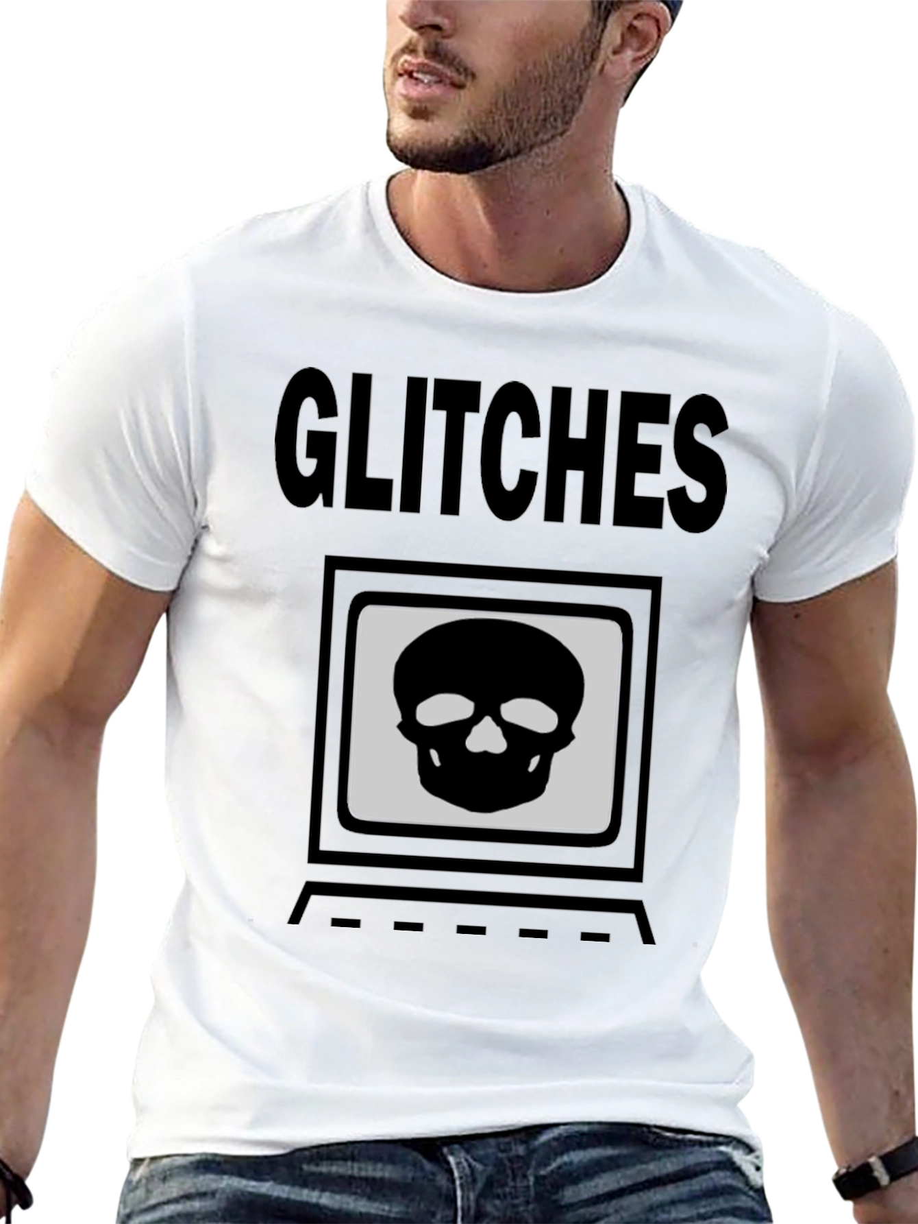 Glitch Skull T-Shirt - Hacker Style