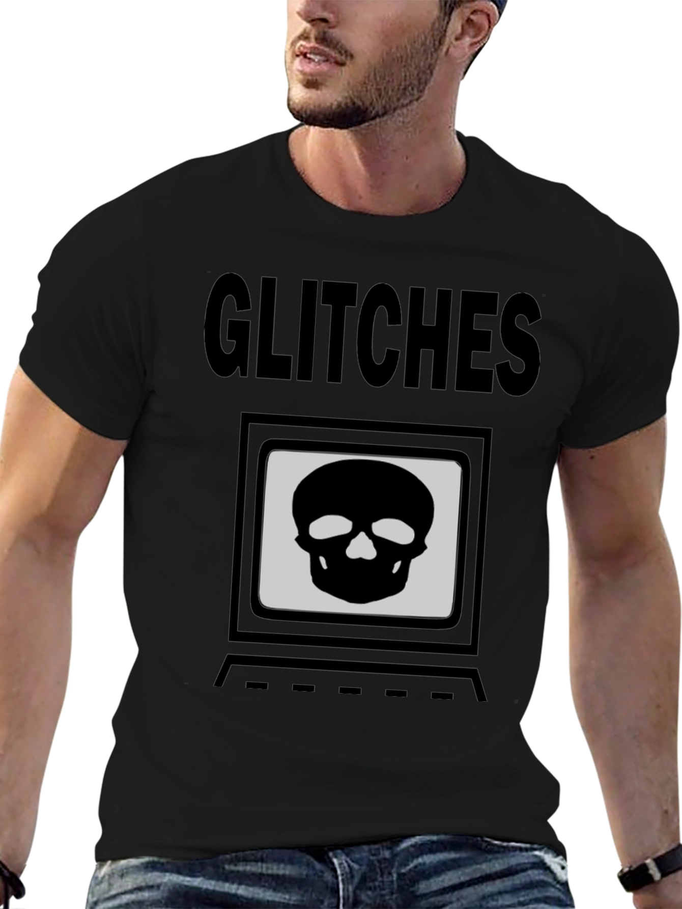 Glitch Skull T-Shirt - Hacker Style