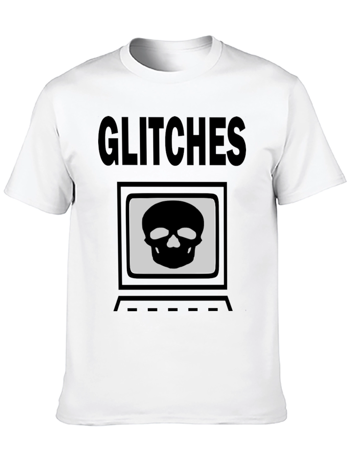 Glitch Skull T-Shirt - Hacker Style