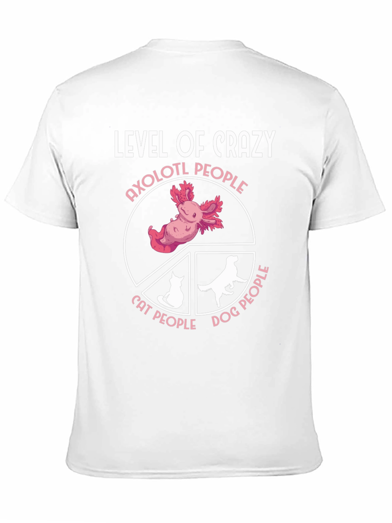 Level of Crazy Axolotl Pie Chart Graphic T-Shirt