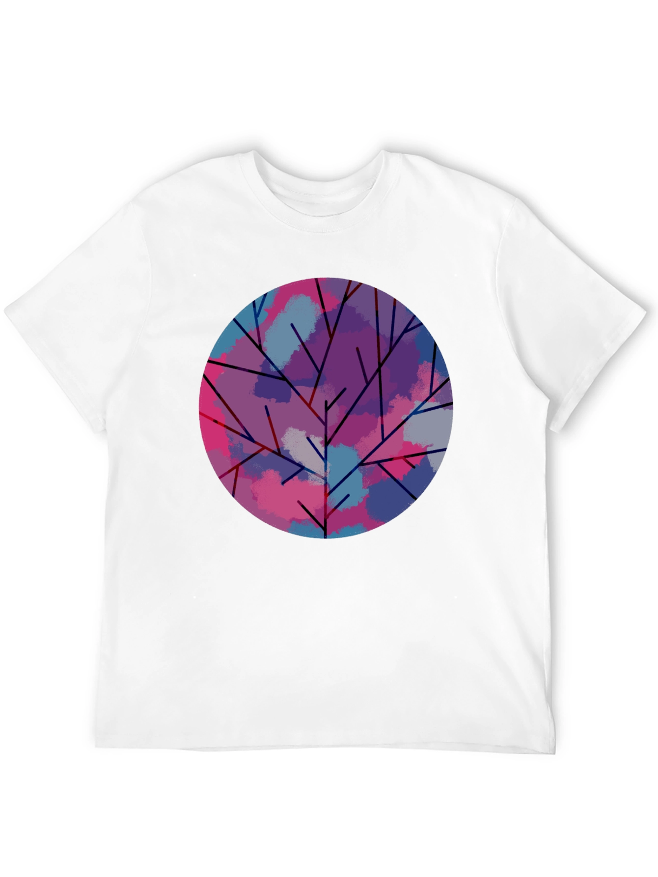 Abstract Tree Graphic Tee - Modern Art Shirt