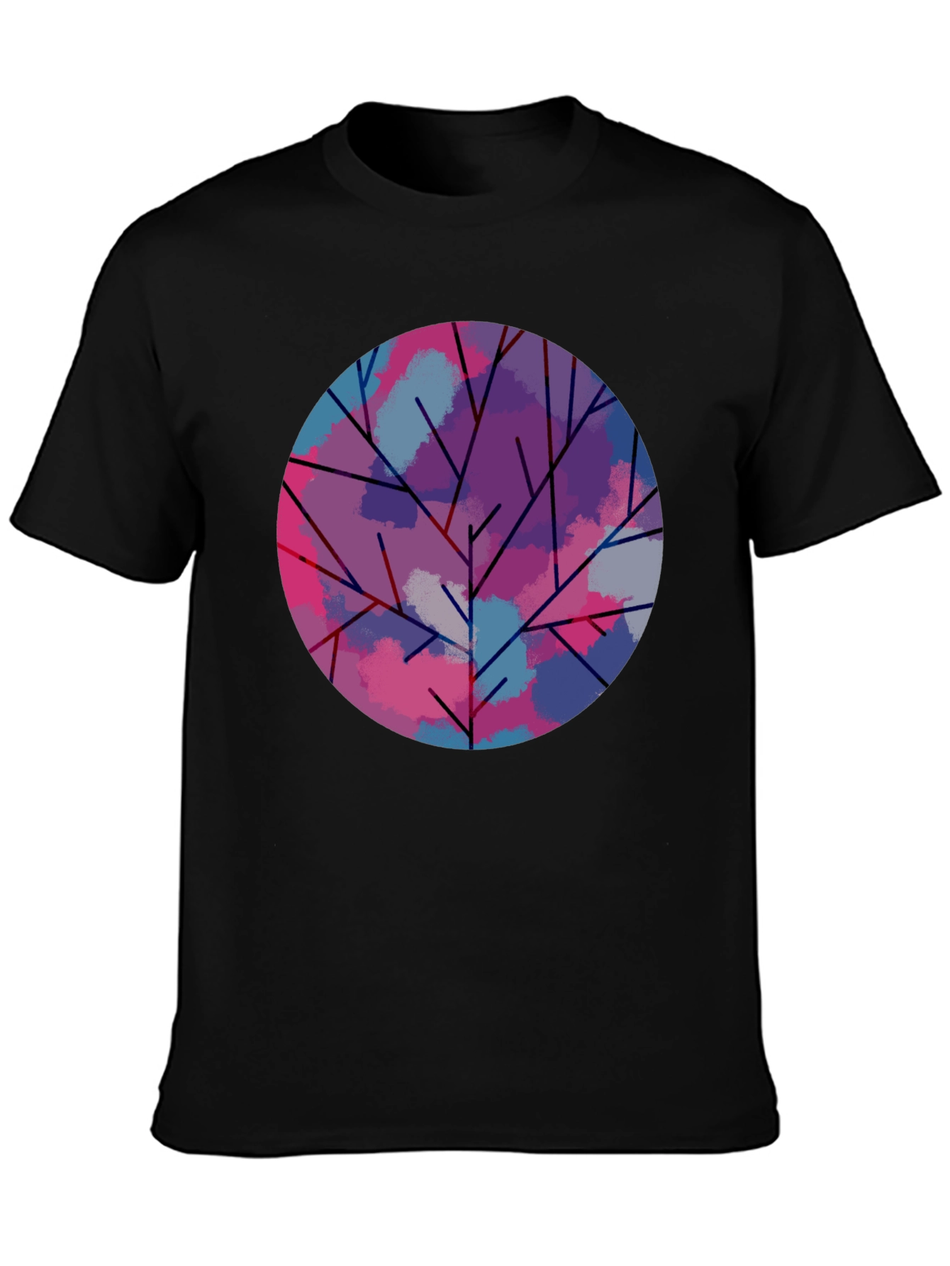Abstract Tree Graphic Tee - Modern Art Shirt
