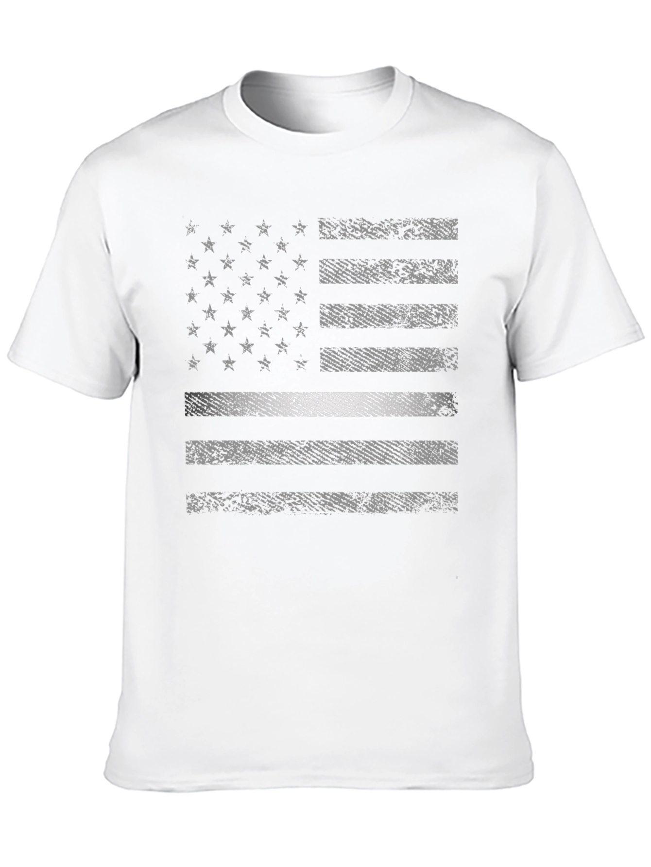 Distressed USA Flag Graphic Print Tee
