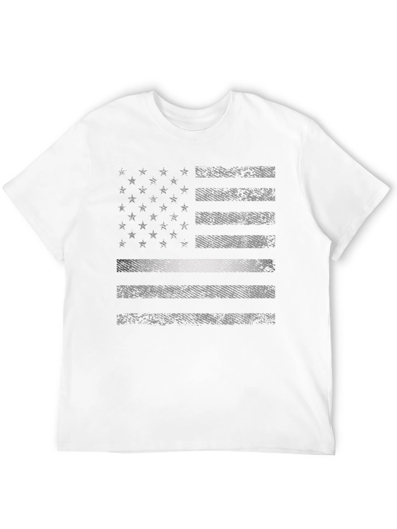 Distressed USA Flag Graphic Print Tee