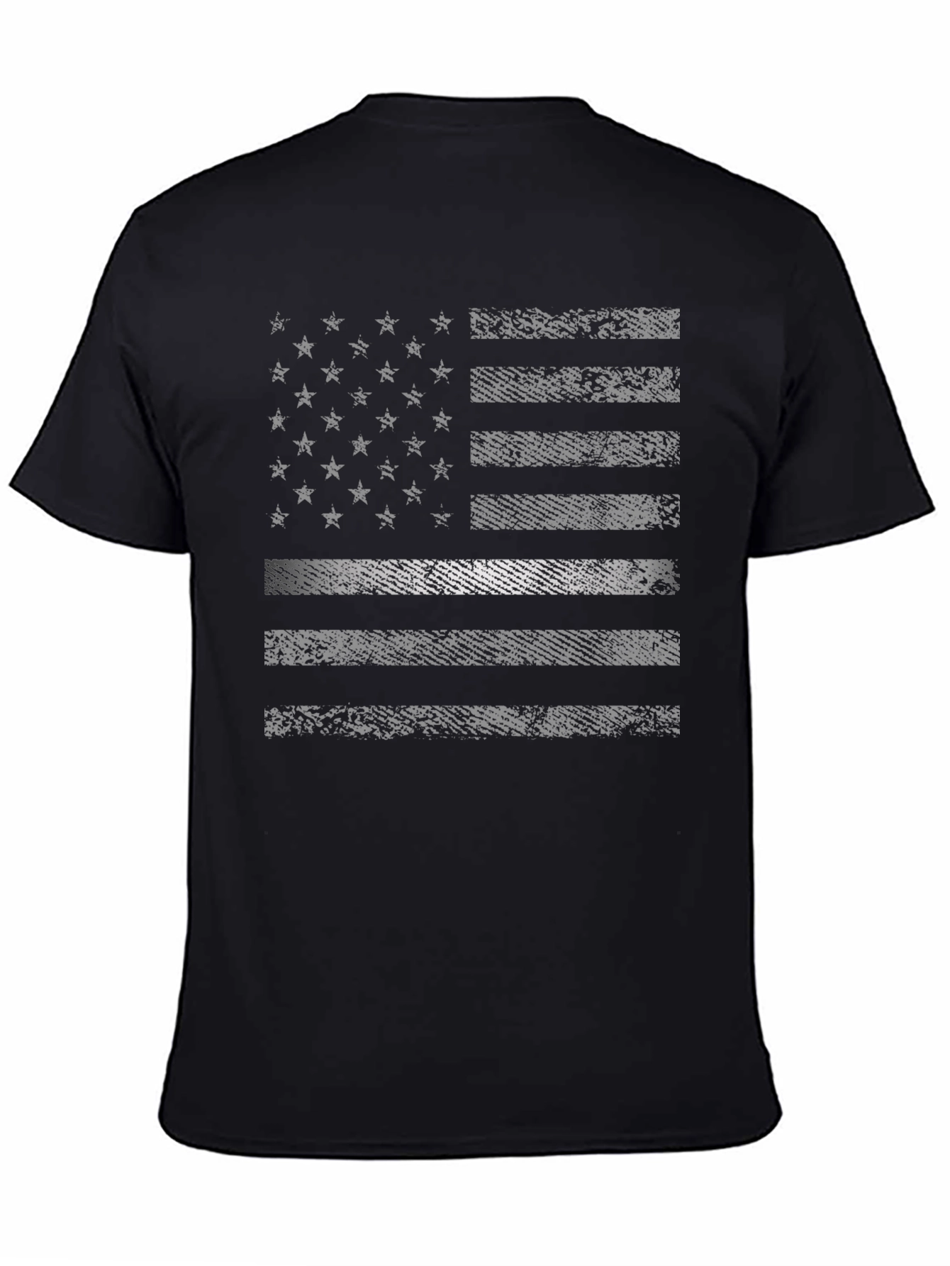 Distressed USA Flag Graphic Print Tee