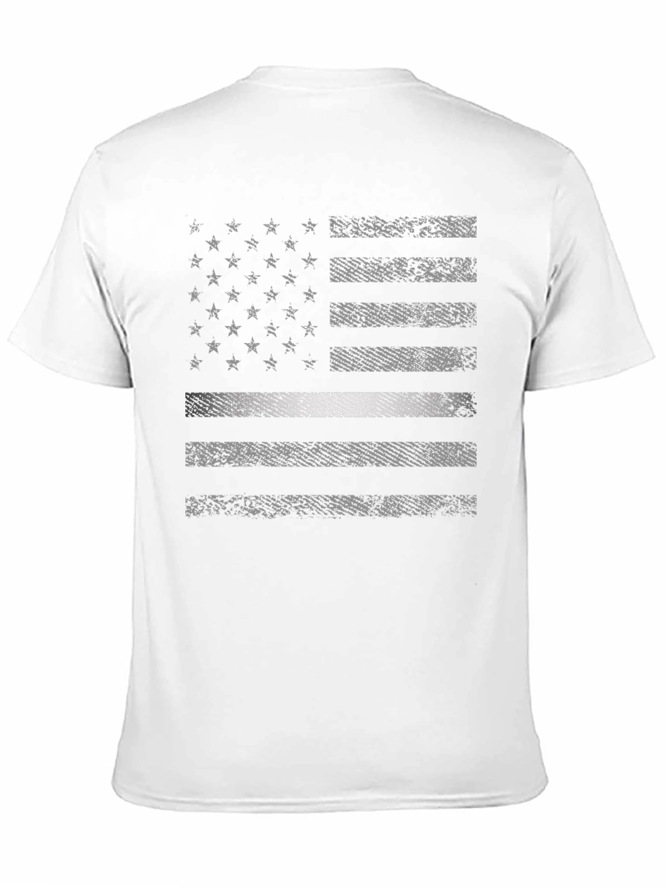 Distressed USA Flag Graphic Print Tee