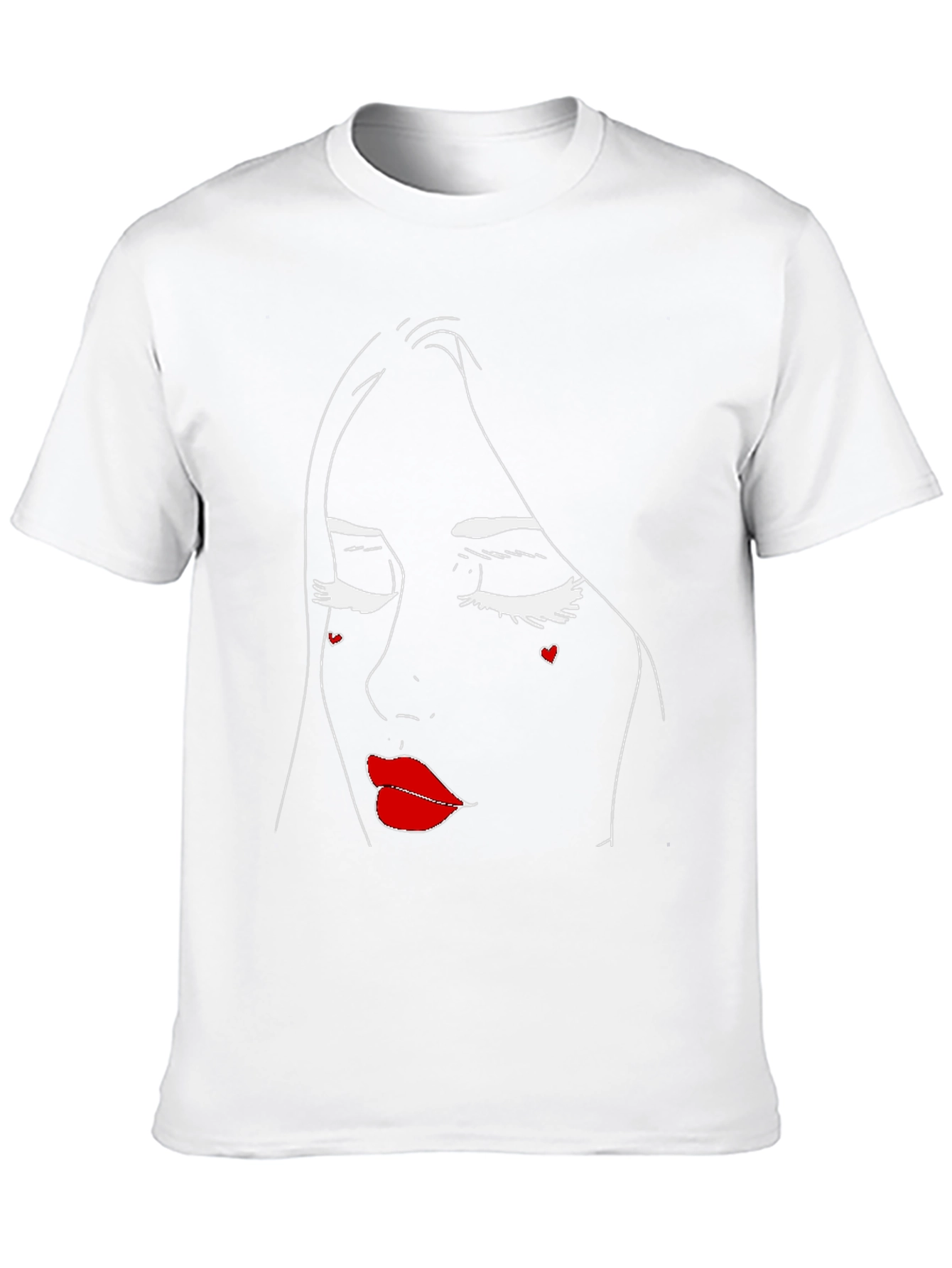 Abstract Face Black T-Shirt