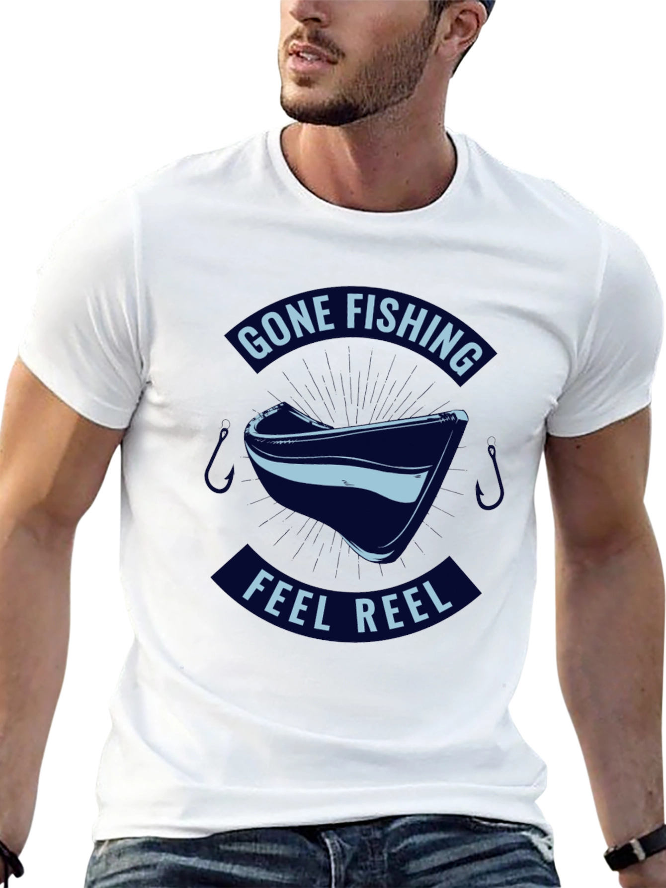 Gone Fishing Feel Reel Graphic Tee