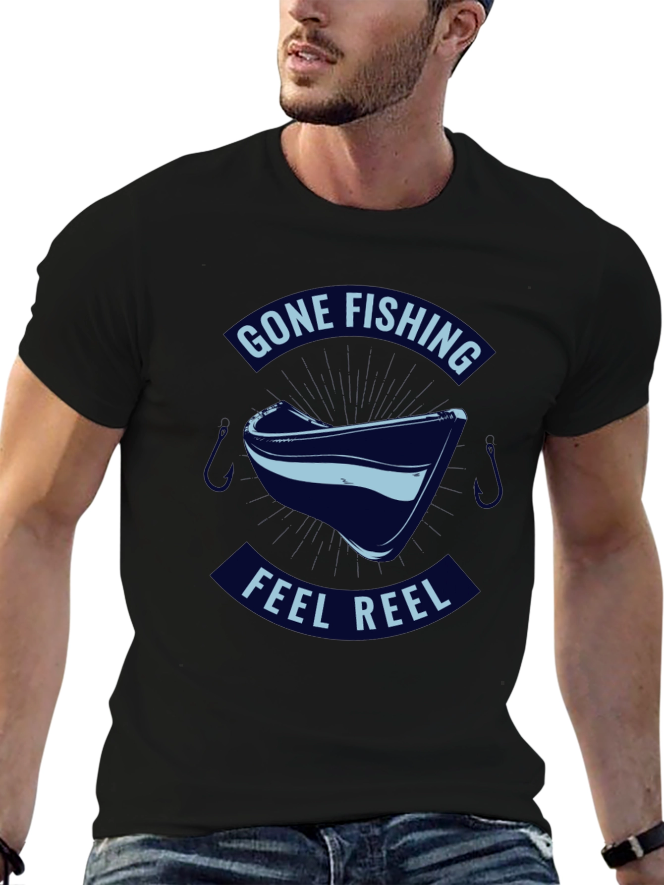 Gone Fishing Feel Reel Graphic Tee