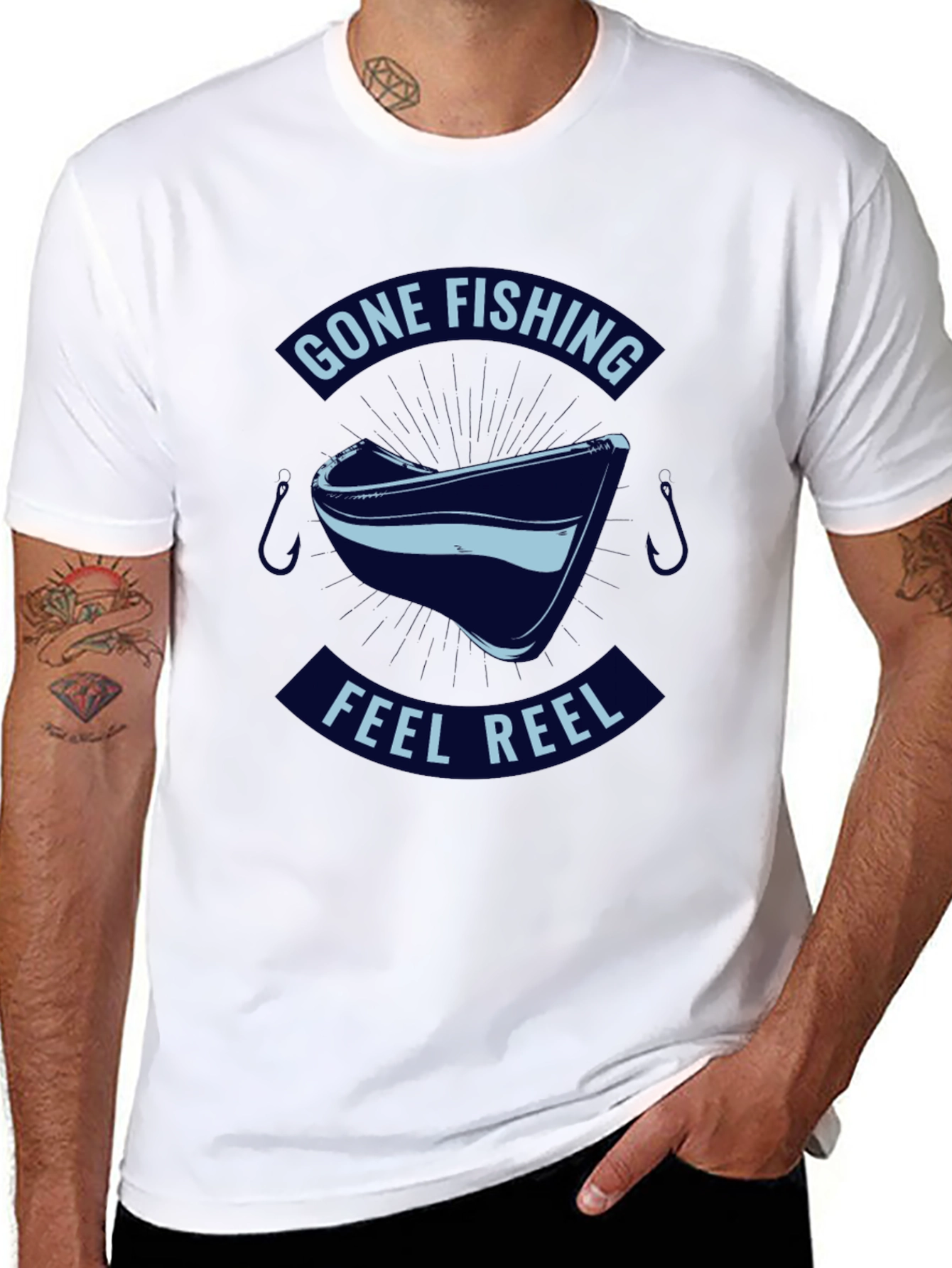 Gone Fishing Feel Reel Graphic Tee