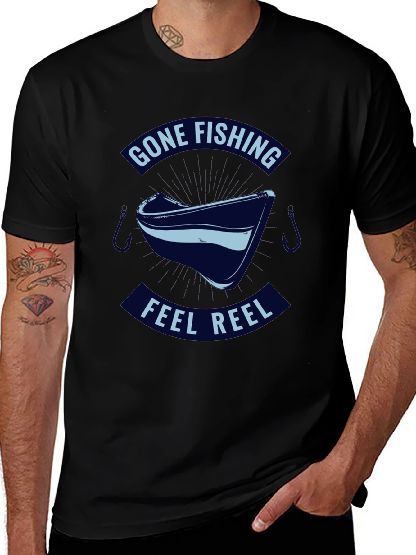 Gone Fishing Feel Reel Graphic Tee