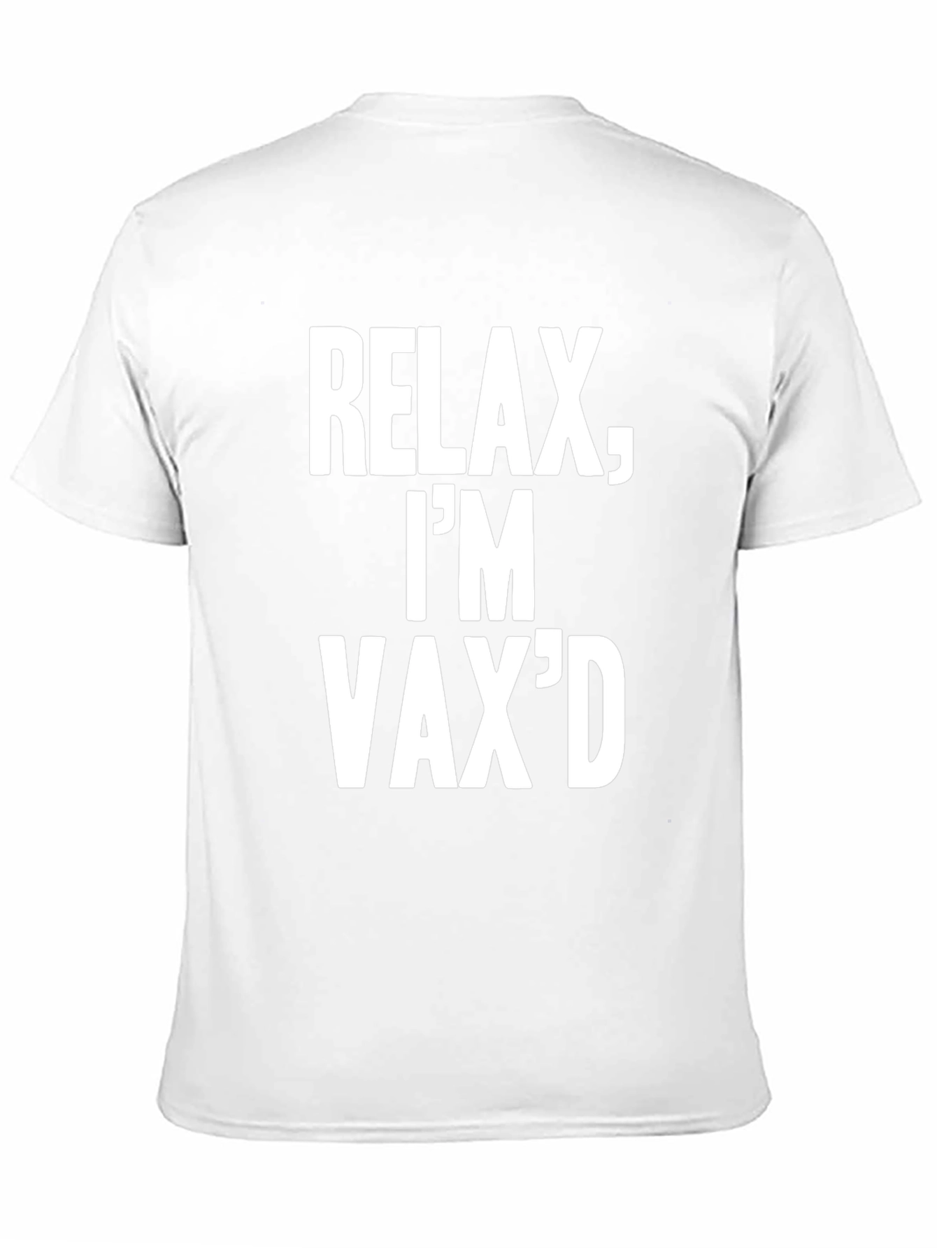 Relax Im Vaxd T-Shirt - Black Crew Neck Tee