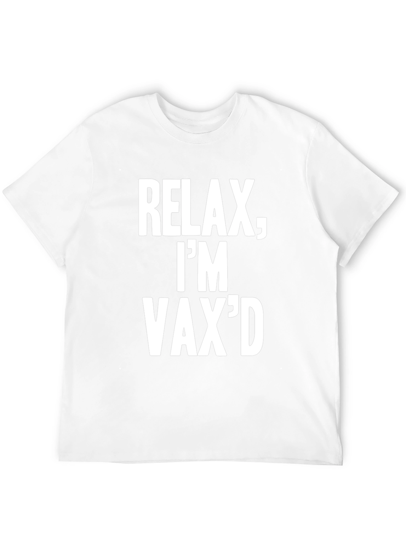 Relax Im Vaxd T-Shirt - Black Crew Neck Tee